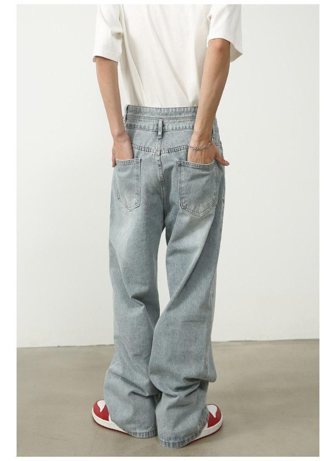 Vintage Light Blue Stack Flared Denim Jeans Size US 31 - 4 Thumbnail