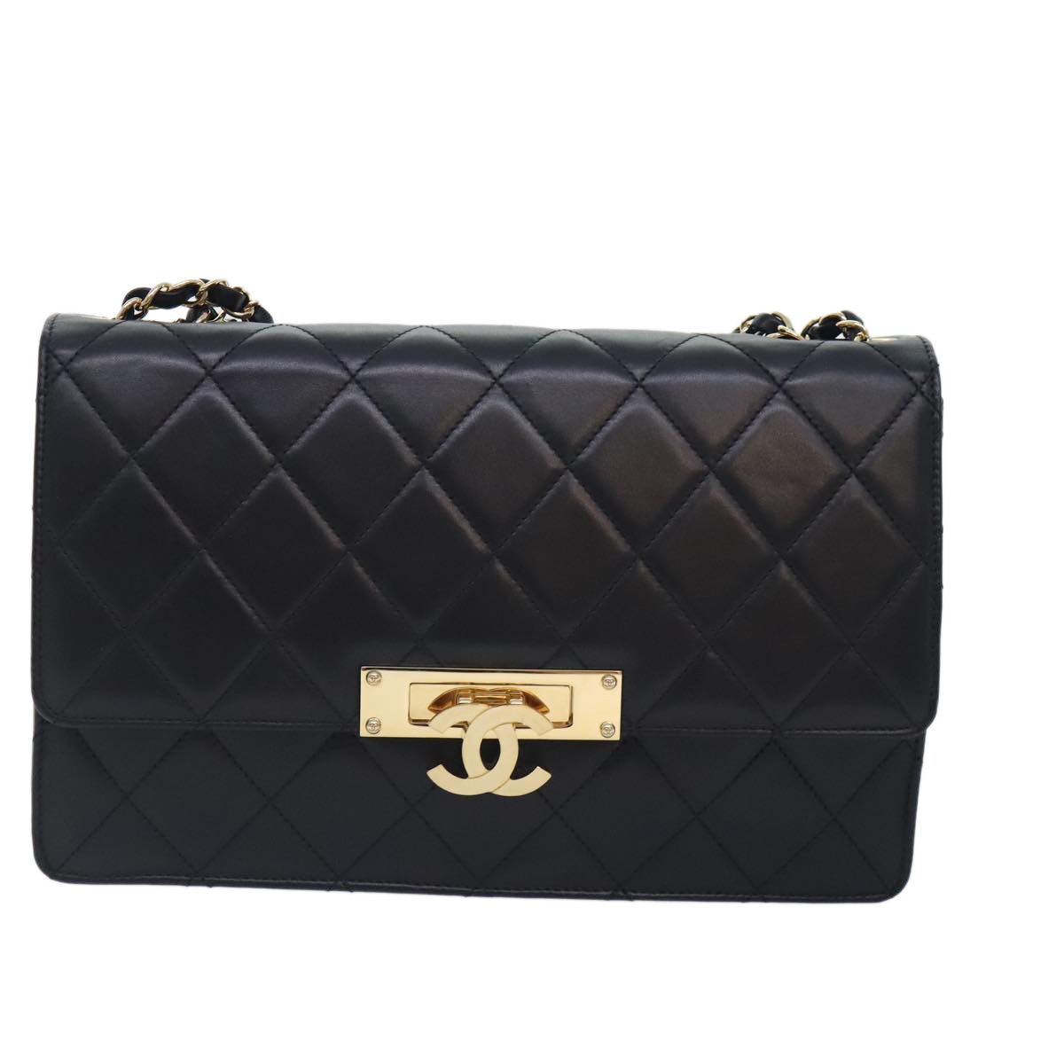 Chanel Matelassé Black Leather Shoulder Bag (Pre-Owned) Size ONE SIZE - 1 Thumbnail