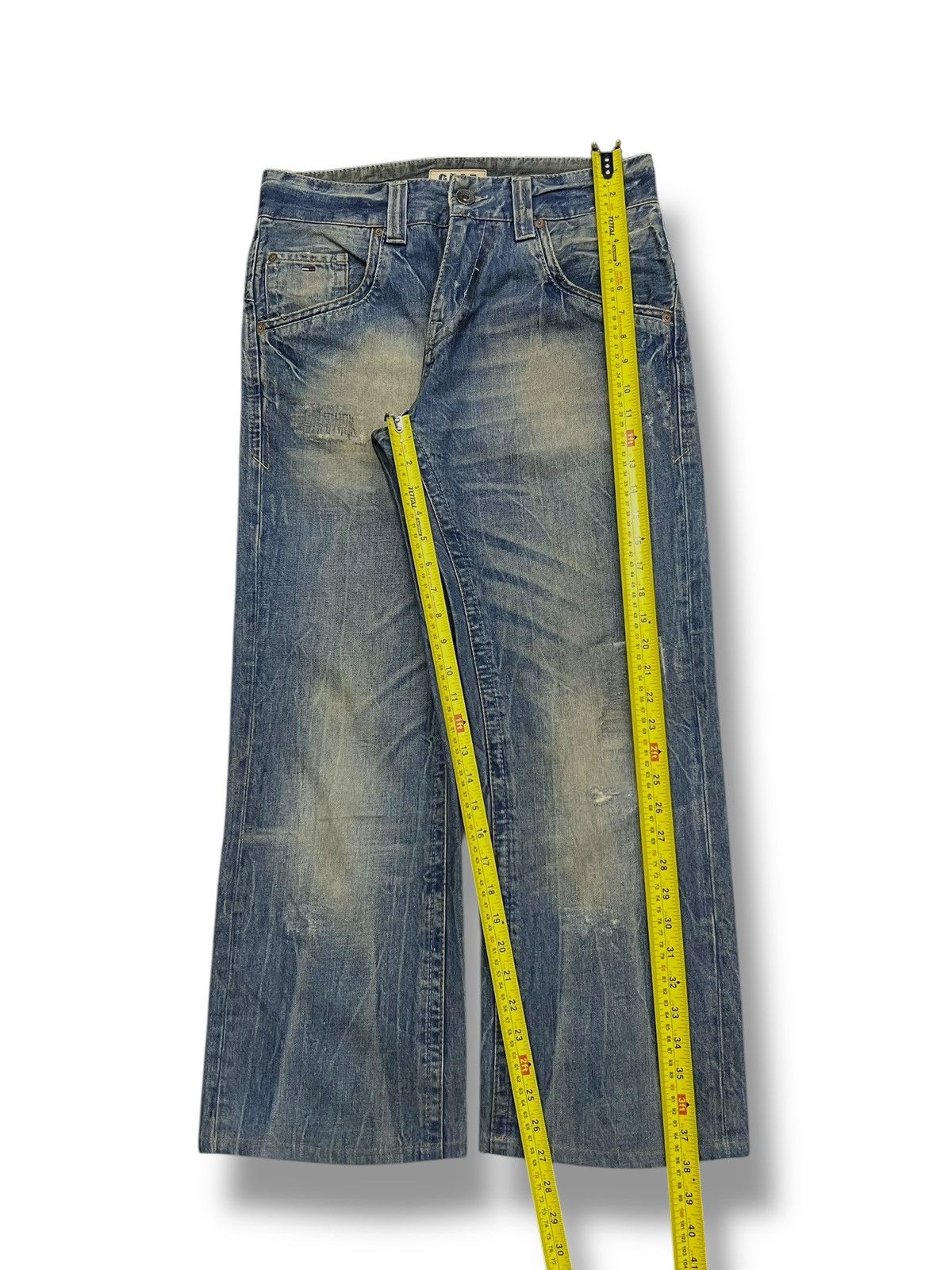 Tommy Hilfiger Baggy Vintage Tommy Hilfiger Denim Gage - Faded Mud Wash Size US 31 - 15 Thumbnail