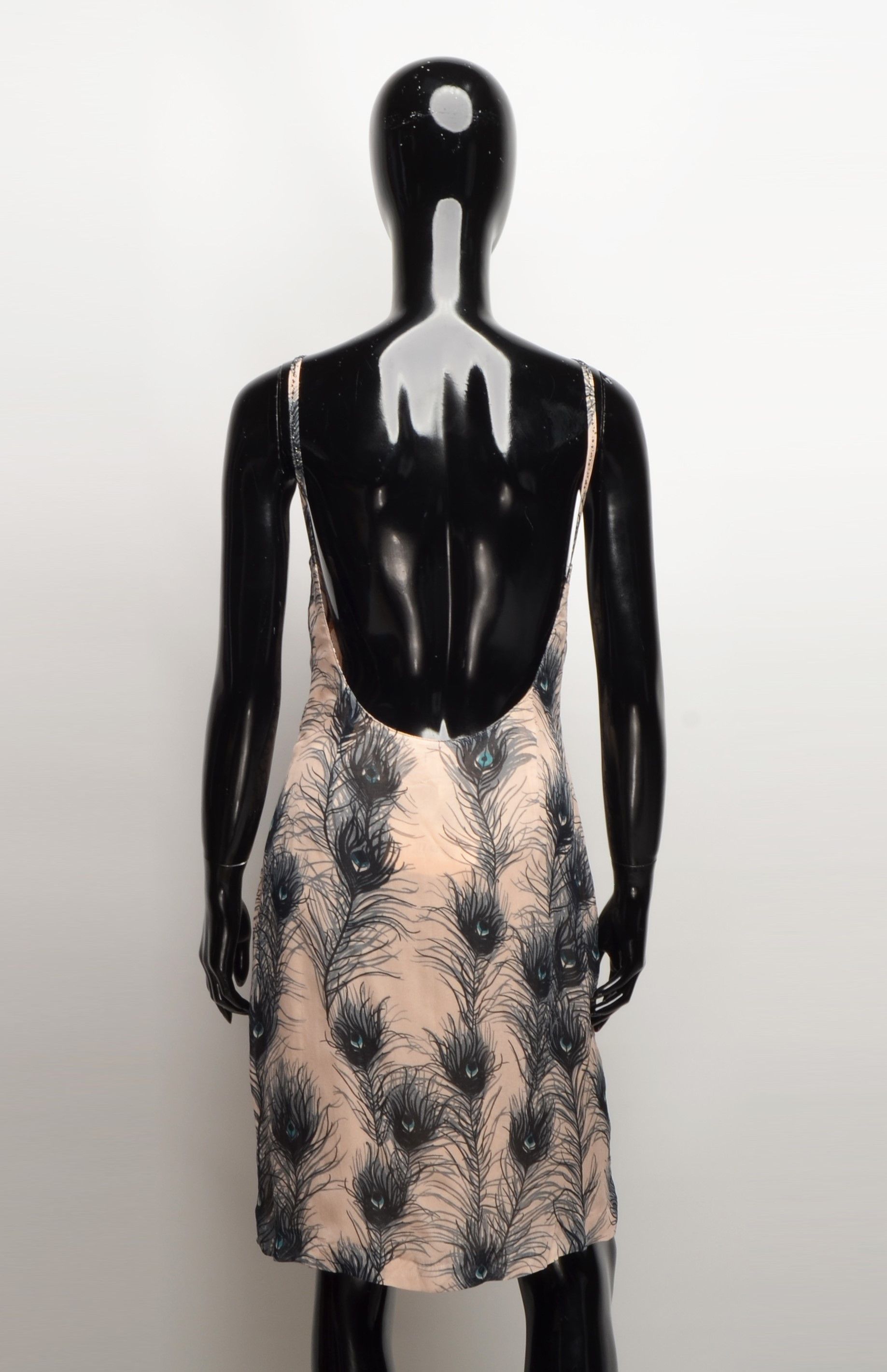 Miss Sixty Miss Sixty Vintage Y2K Feather Print Open Back Mini Dress Size S / US 4 / IT 40 - 4 Thumbnail