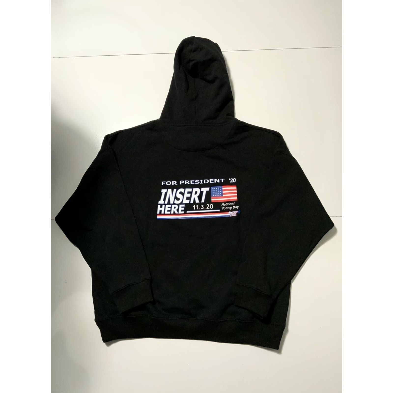H&M NWT Gunner Stahl For President 2020 H&M Exclusive Black Terry Fleece Hoodie XL Mens Hoodie XL Black Pullover Fleece 58 Chest Size US XL / EU 56 / 4 - 2 Thumbnail