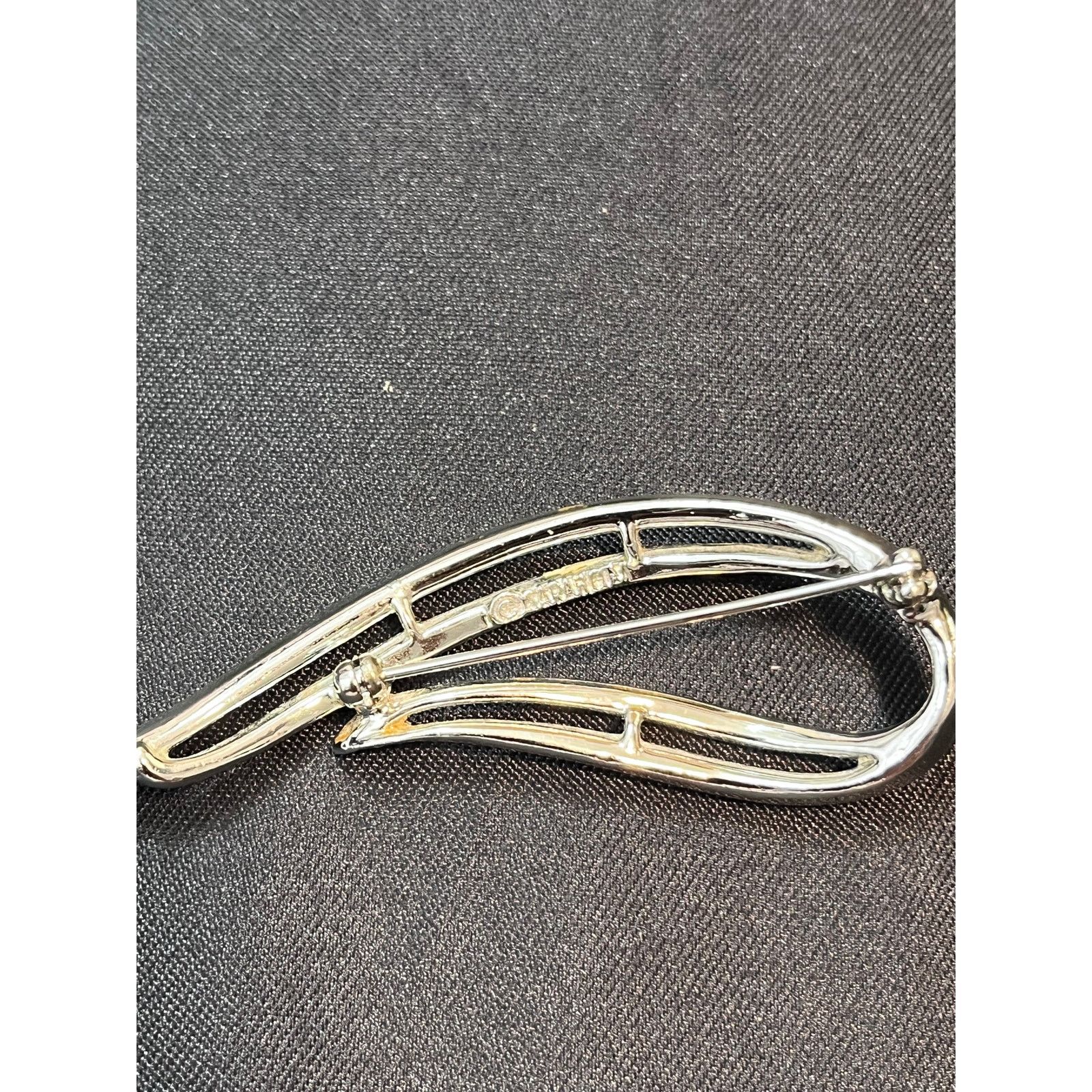 Other Vintage Sarah Coventry Silver Tone Modernist Brooch 2.5" Size ONE SIZE - 3 Thumbnail