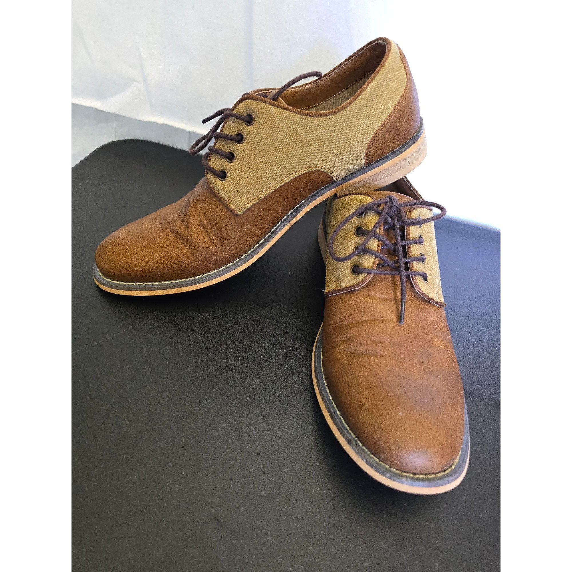 Vintage JF J.Ferrar Mens 8M Titus Brown & Beige Oxford Shoes Classic Size US 8 / EU 41 - 1 Thumbnail