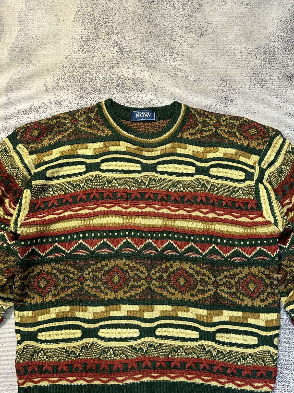 Missoni Vintage 90s Nova Knitwear 3D Coogi Style Crewneck Size US L / EU 52-54 / 3 - 3 Thumbnail