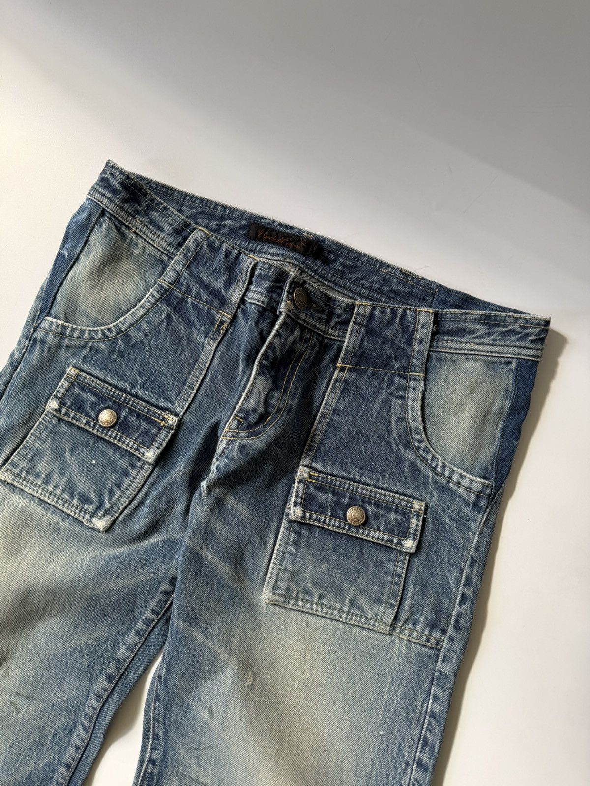 Undercover Undercover SS2006 T Chuuut Painted Denim Cargo Pants Size US 33 - 3 Thumbnail