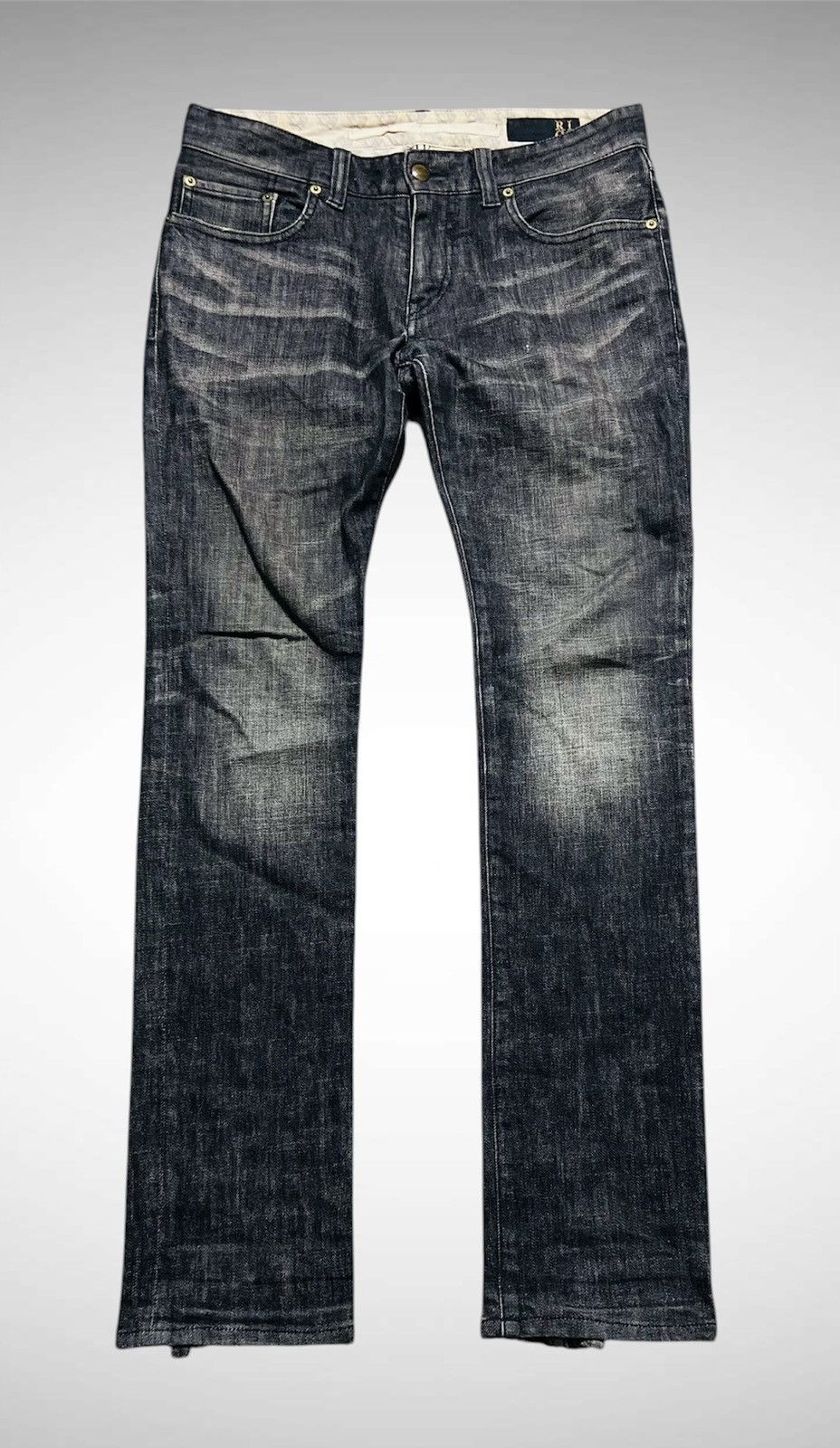 If Six Was Nine Rico (Zip RIRI) Punk Gothic Skinny Jeans Size US 32 / EU 48 - 1 Thumbnail