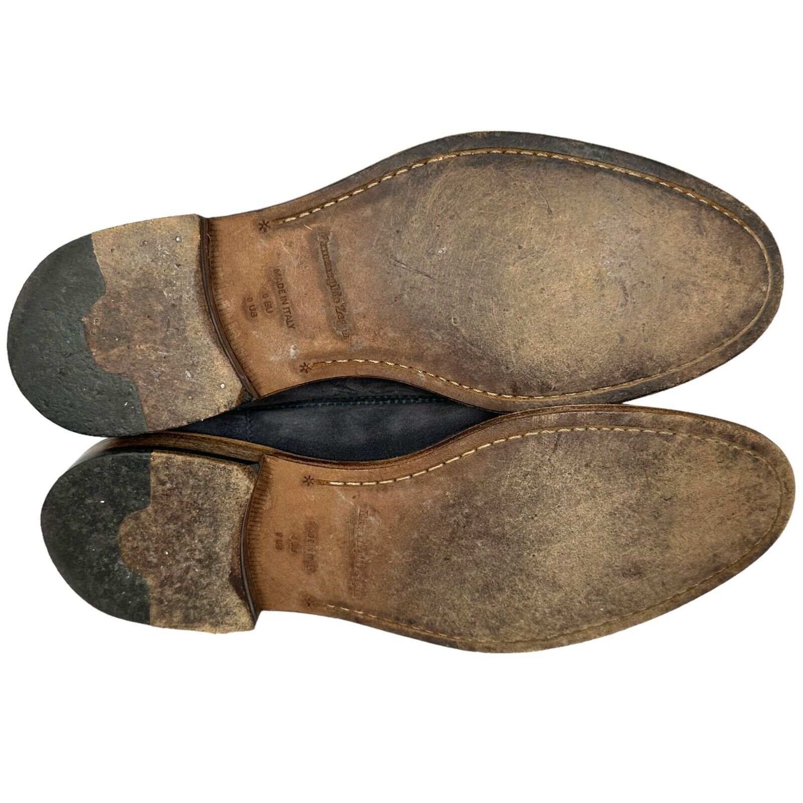 Ermenegildo Zegna Ermenegildo Zegna Men's US 9 Blue Suede Cap Toe Loafer Shoes Size US 9 / EU 42 - 5 Thumbnail