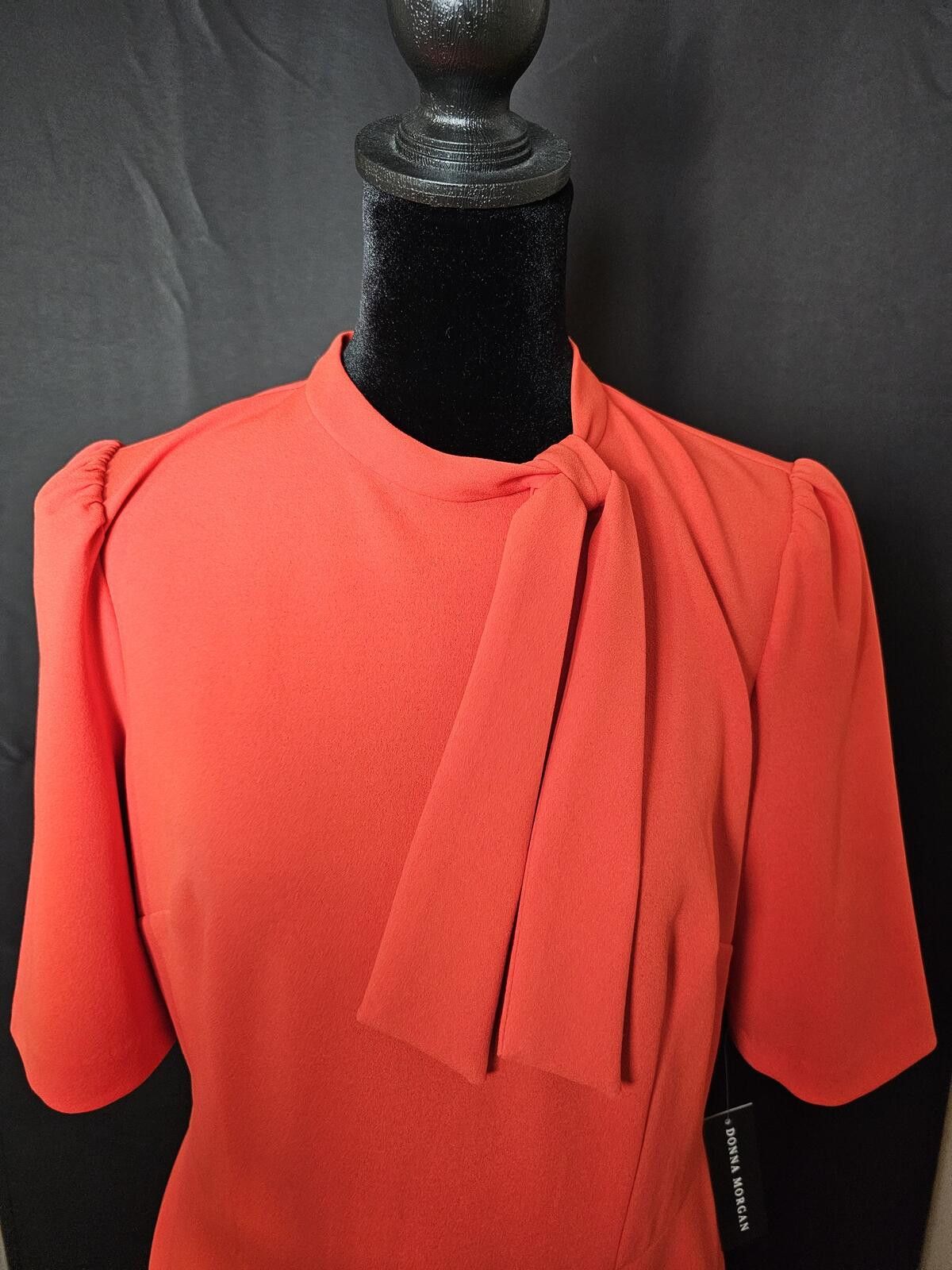 Other NWT Donna Morgan Dress Red Womens Size 12 Neck Tie Detail Size XL / US 12-14 / IT 48-50 - 1 Thumbnail