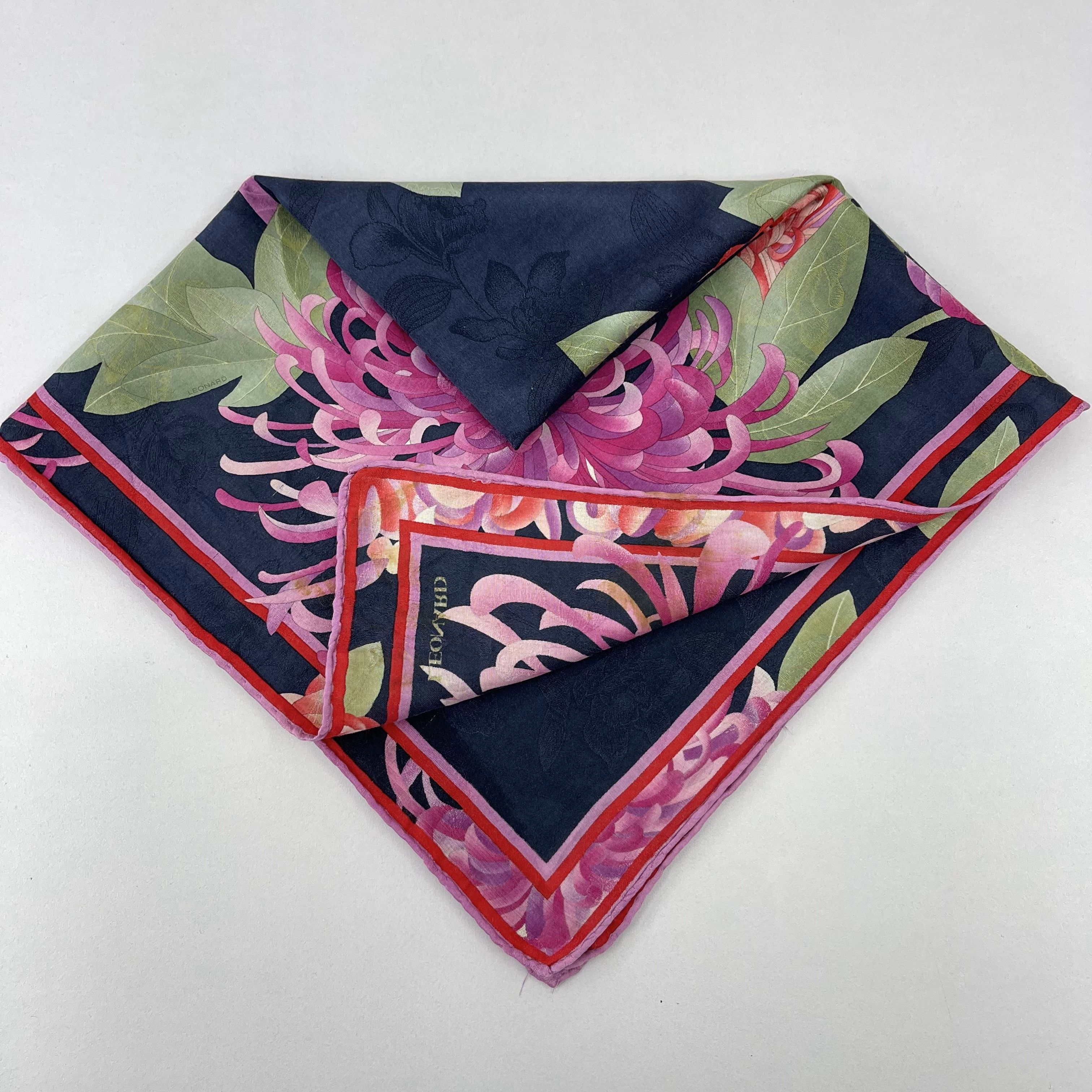 Designer Leonard Silk Handkerchief / Neckerchief / Bandana - 4174 Size ONE SIZE - 5 Thumbnail