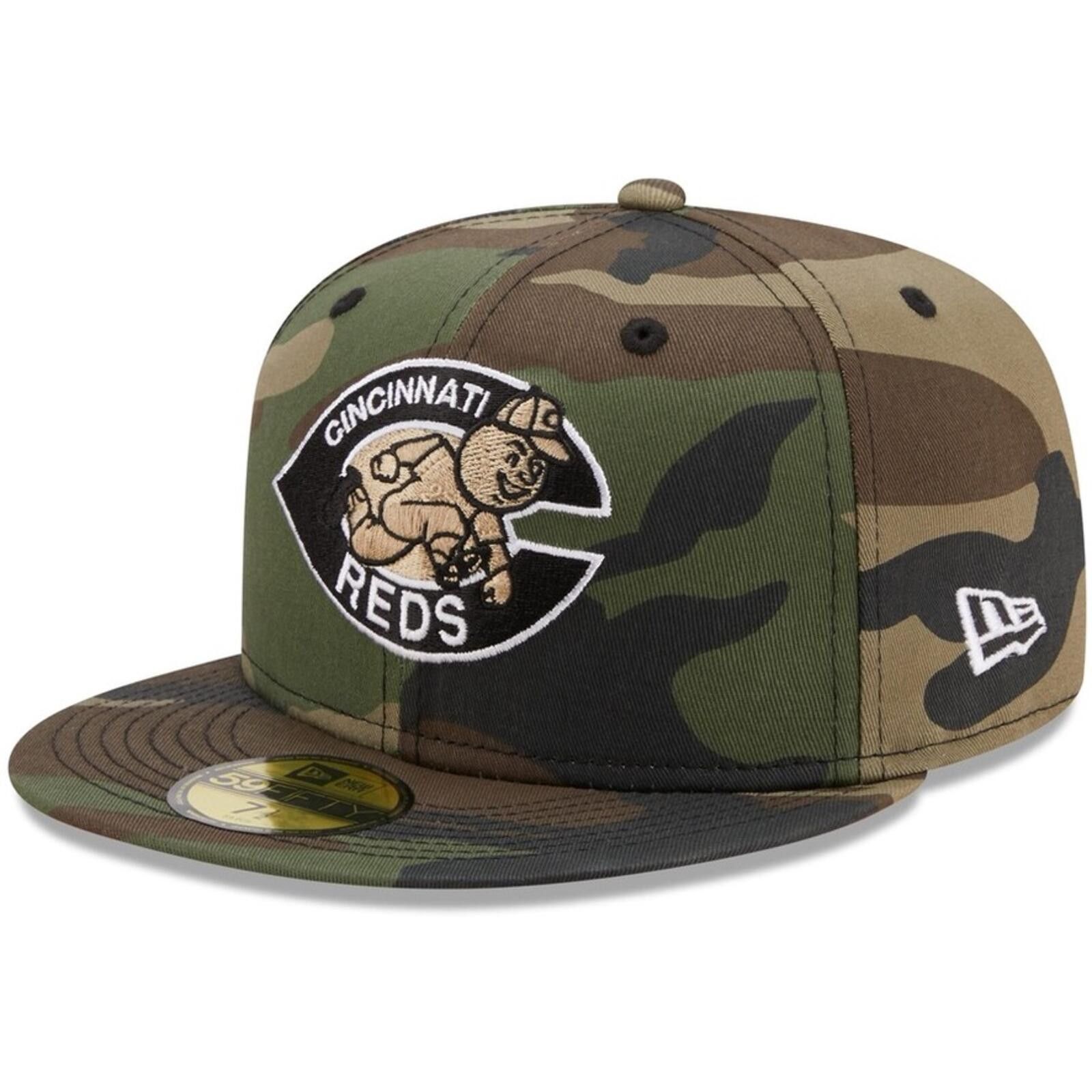 New Era New Era Cincinnati Reds 1970 ASG Camo/Organge 59FIFTY 7 3/8 Size ONE SIZE - 3 Thumbnail
