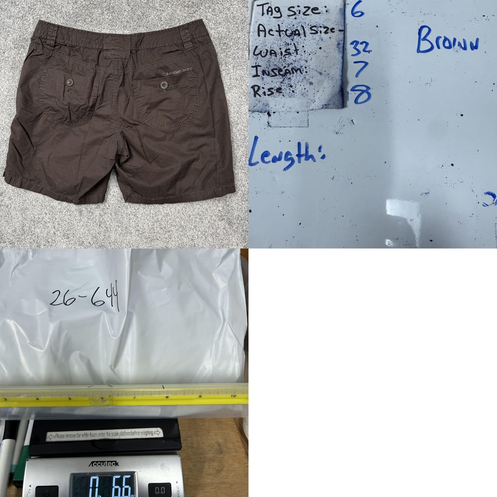 Vintage VINTAGE Calvin Klein Womens Shorts 6 Brown Drawstring Pockets Casual 7 Inseam 100% Cotton Mens? Wait. Size 28" / US 6 / IT 42 - 9 Thumbnail