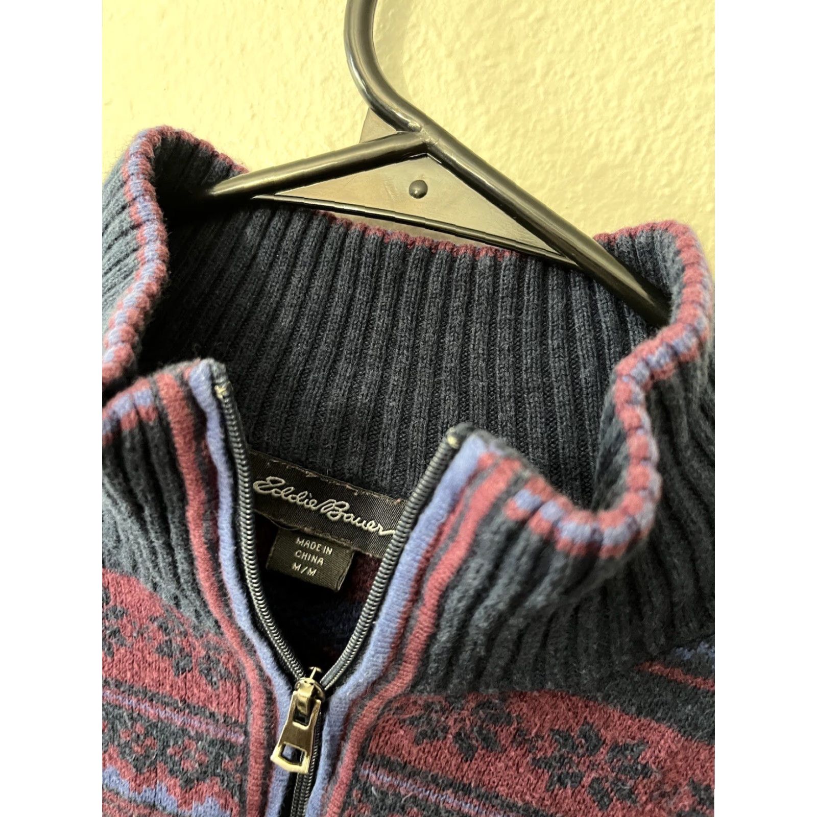 Eddie Bauer Eddie Bauer Women's Sweater 1/4 Zip Mock Neck Winter Blue Size M Womens Size M / US 6-8 / IT 42-44 - 2 Thumbnail