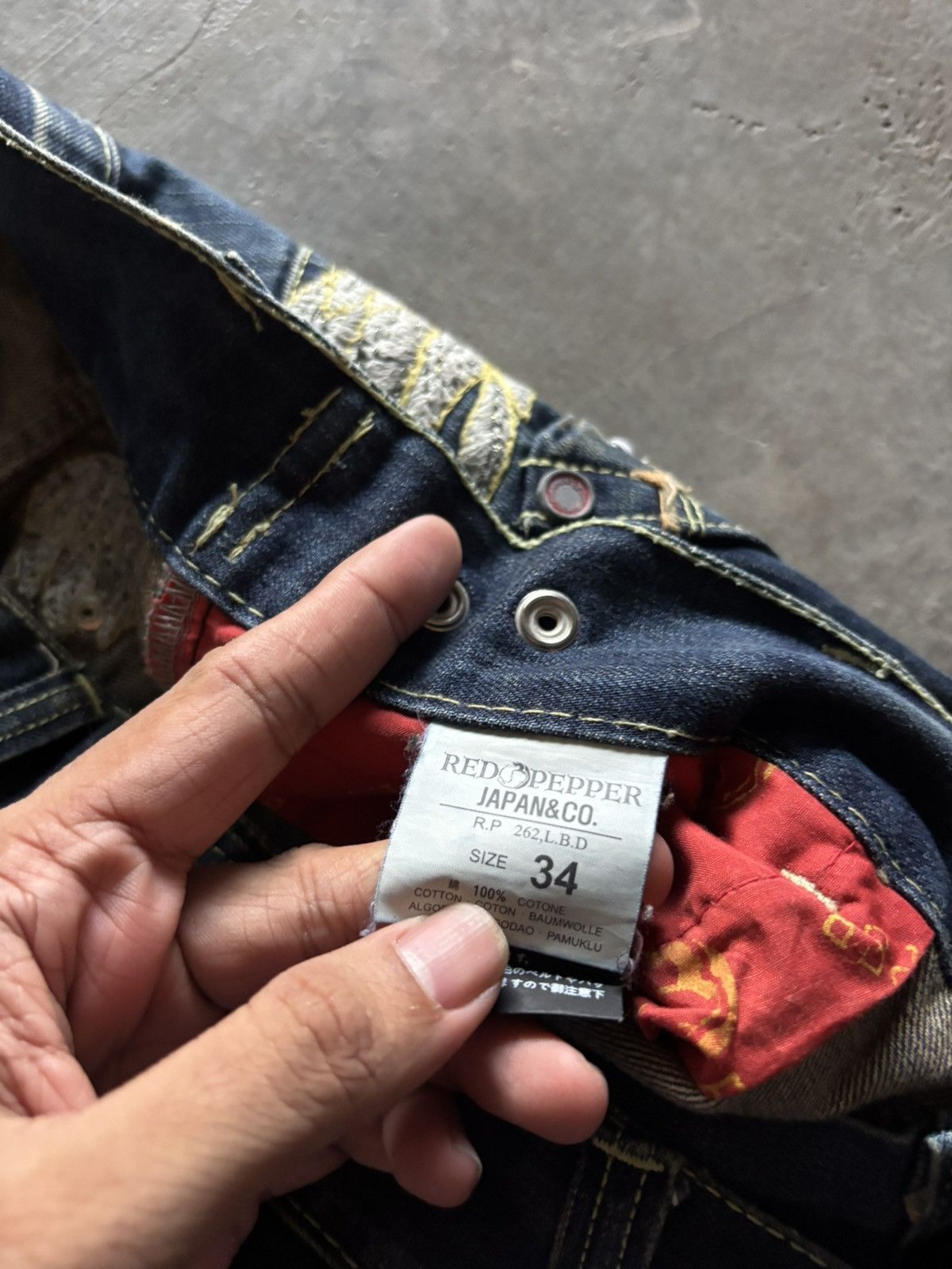 If Six Was Nine FLARE RED PEPPER WING POCKET RUSTY MUDMAX JAPANESE DENIM Size US 36 / EU 52 - 7 Thumbnail