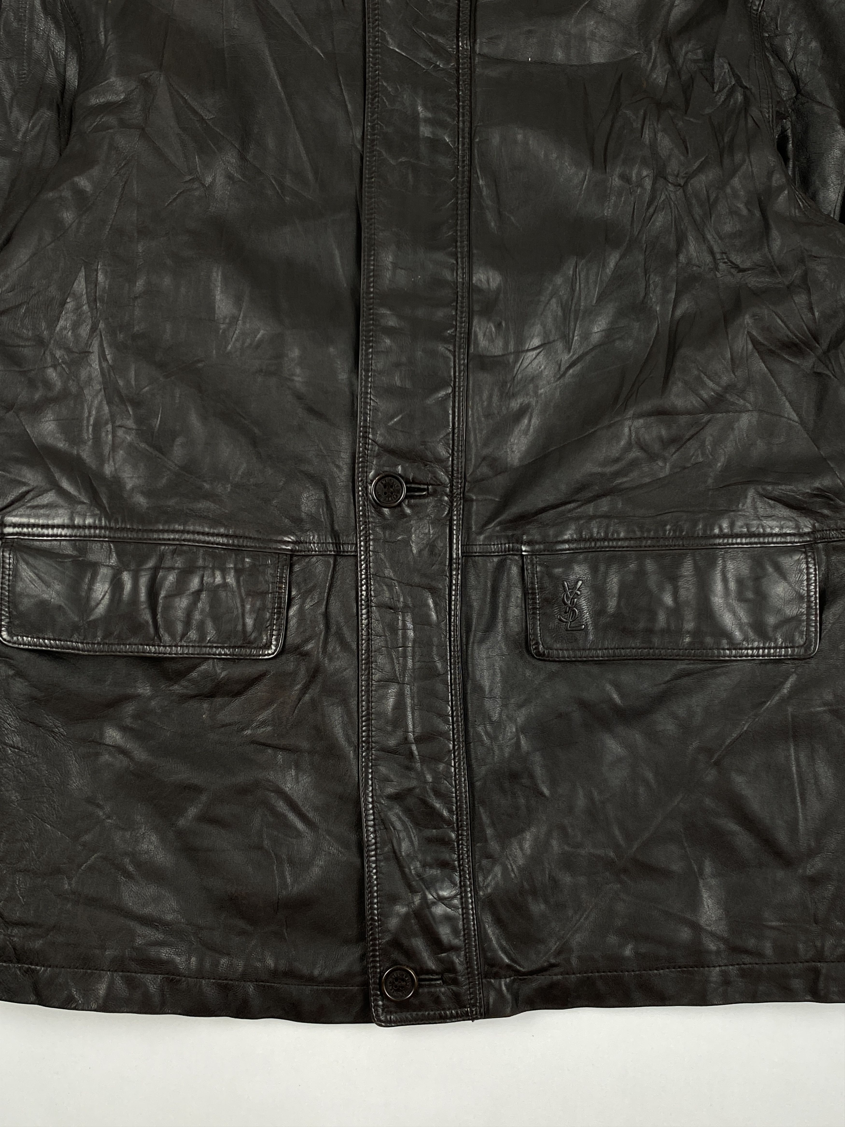 Yves Saint Laurent Leather Car Coat Jacket Size US L / EU 52-54 / 3 - 4 Thumbnail