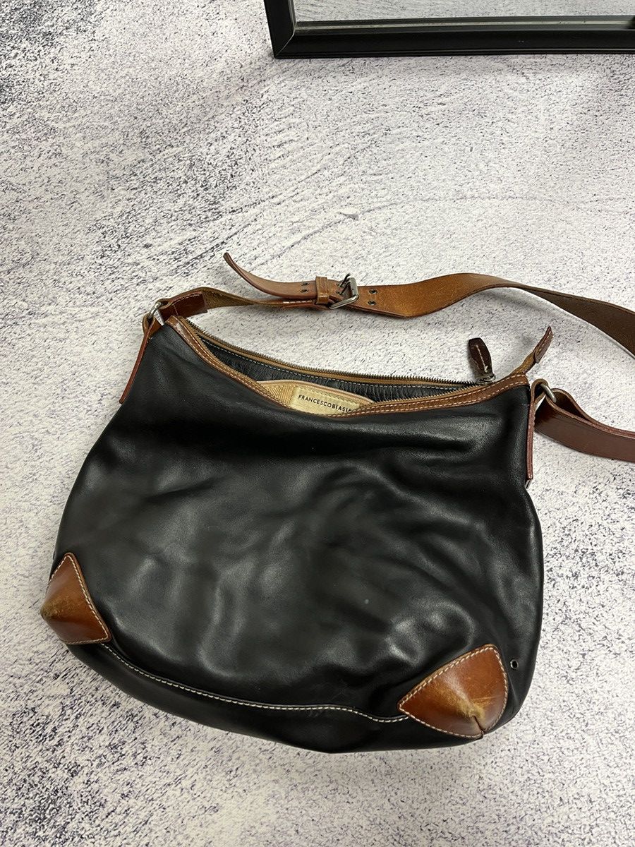 Genuine Leather × Vintage Vintage Francesco Biasa Genuine Split Leather Shoulder Bag Size ONE SIZE - 13 Thumbnail