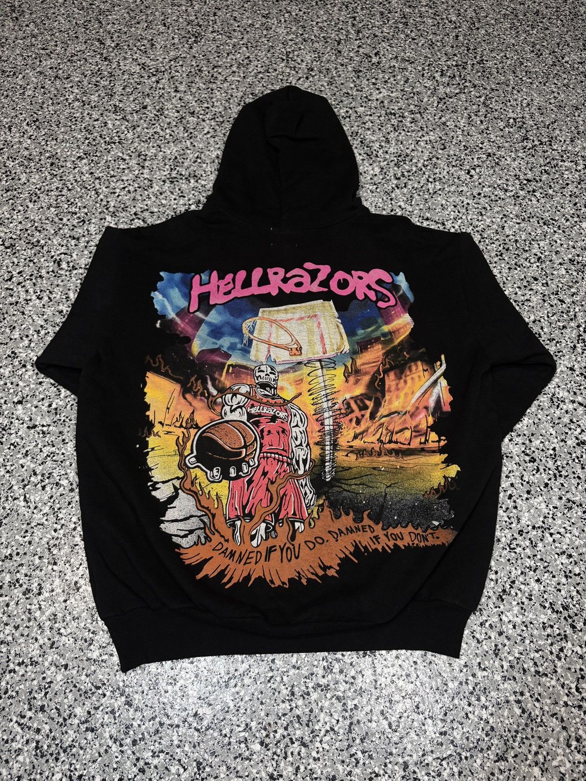 Warren Lotas 2022 Warren Lotas HELLRAZORS “Damned If You Do” Hoodie Sz XL Size US XL / EU 56 / 4 - 1 Thumbnail