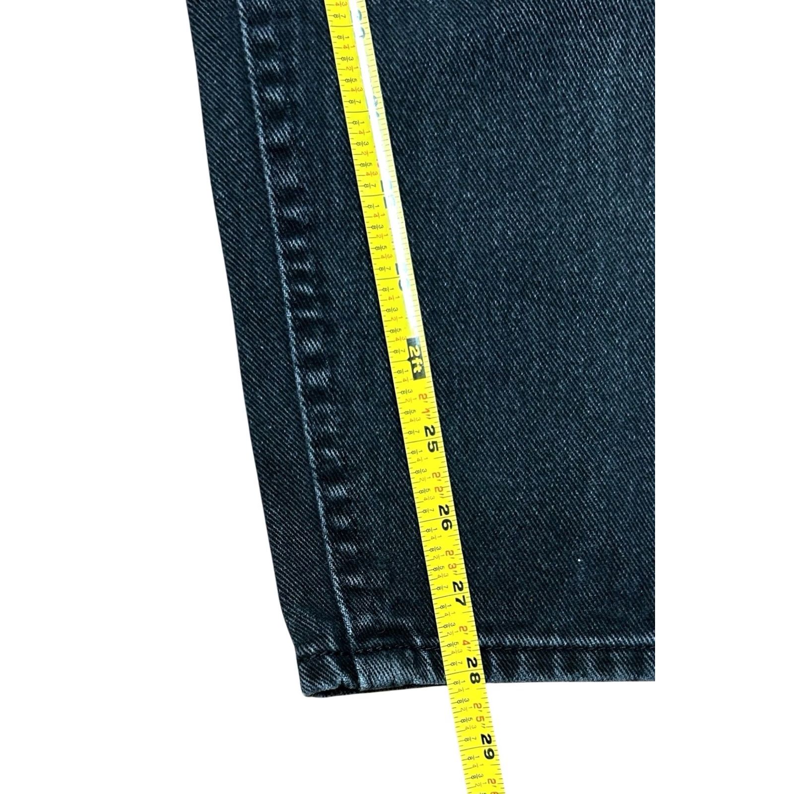Lee VINTAGE Lee Black Mom Jeans Women Sz 12 High Waist Straight Leg Jeans Women's Regular 12 Leather? Size 34" / US 12 / IT 48 - 6 Thumbnail