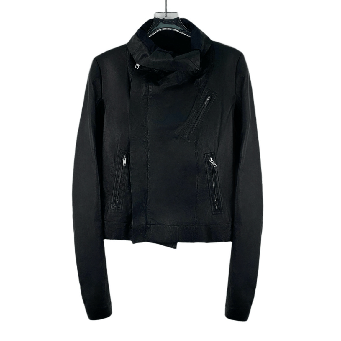 Rick Owens Rick Owens Black Multi-Zip Lambskin Leather Jacket (Size L) Size L / US 10 / IT 46 - 1 Thumbnail