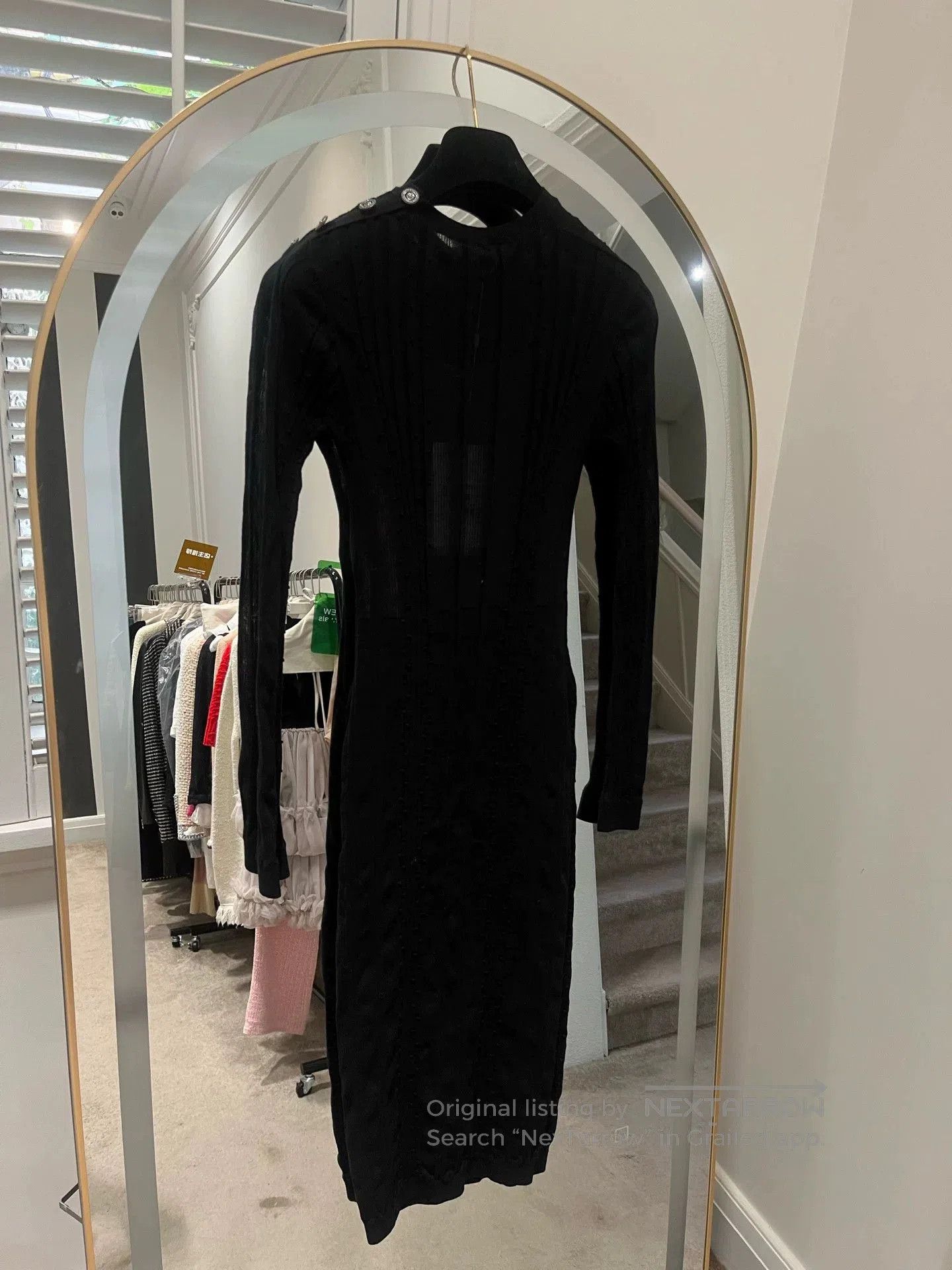 Chanel Chanel 22C Black Knit Long Sleeve Dress. Size US 34 / EU 50 - 2 Thumbnail