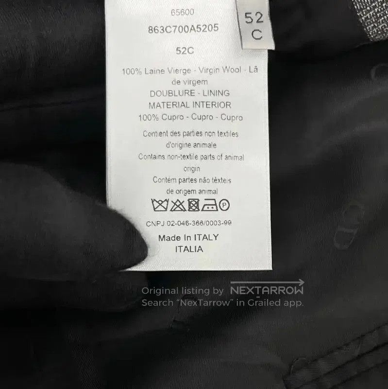 Dior Dior Men's Long Sleeve Gray Wool Blend Coat . Size US XL / EU 56 / 4 - 4 Thumbnail