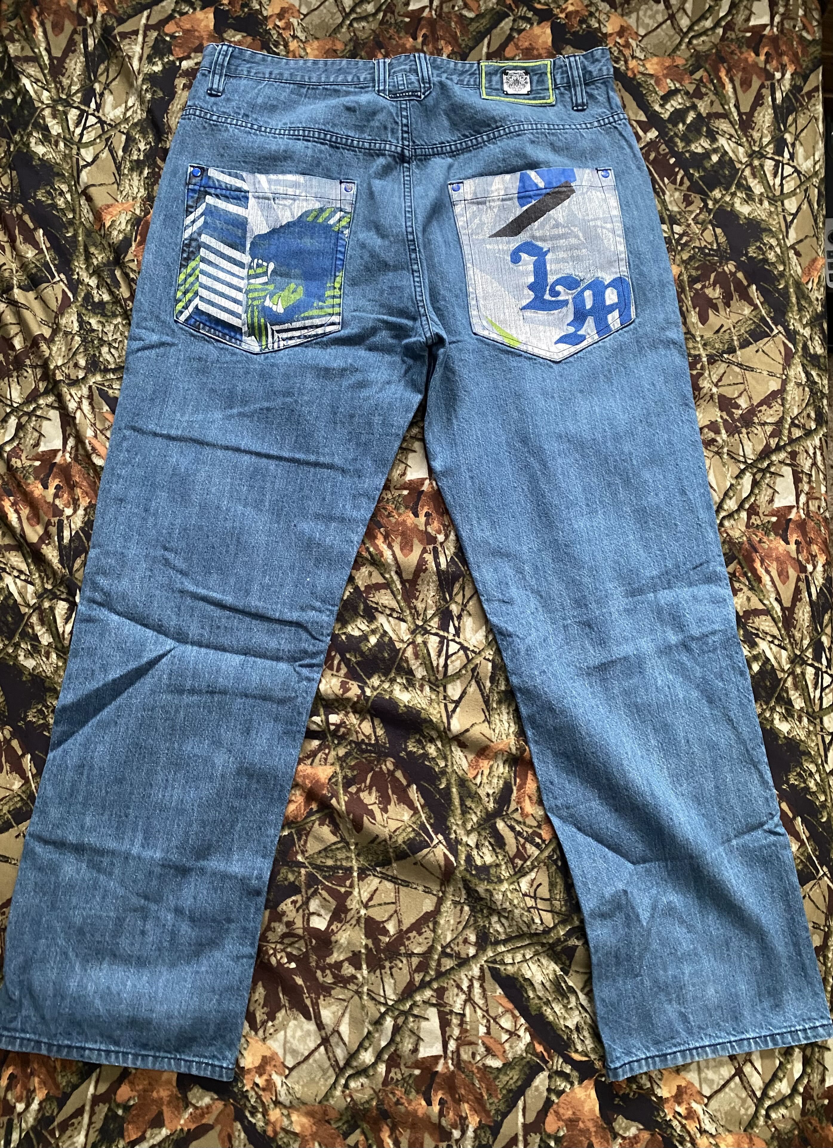 Live Mechanics LIVE MECHANICS LION GRAPHIC BAGGY JEANS Size US 40 / EU 56 - 3 Thumbnail