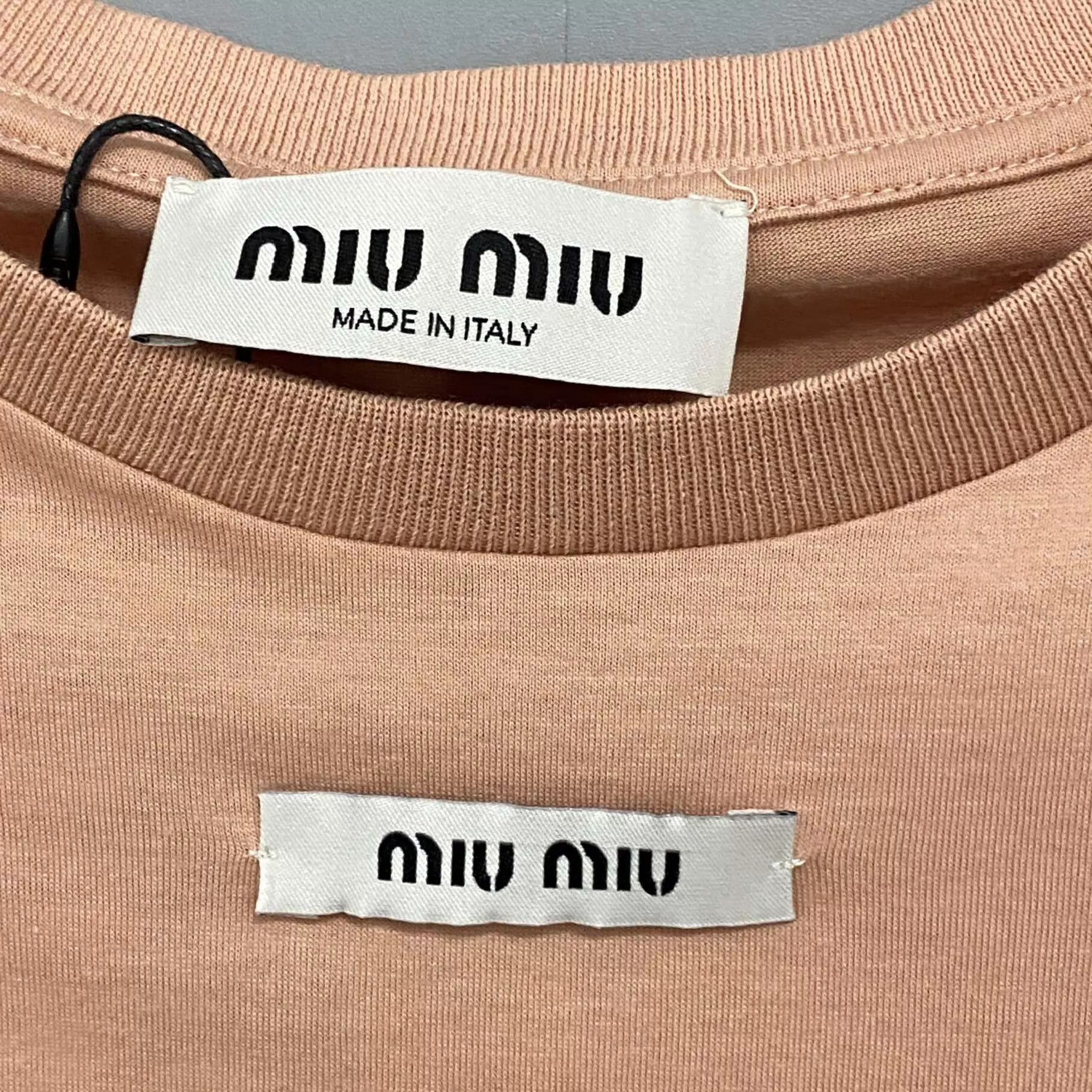 Miu Miu MIU MIU Tangerine Logo Short Sleeve Tee M Size M / US 6-8 / IT 42-44 - 4 Thumbnail