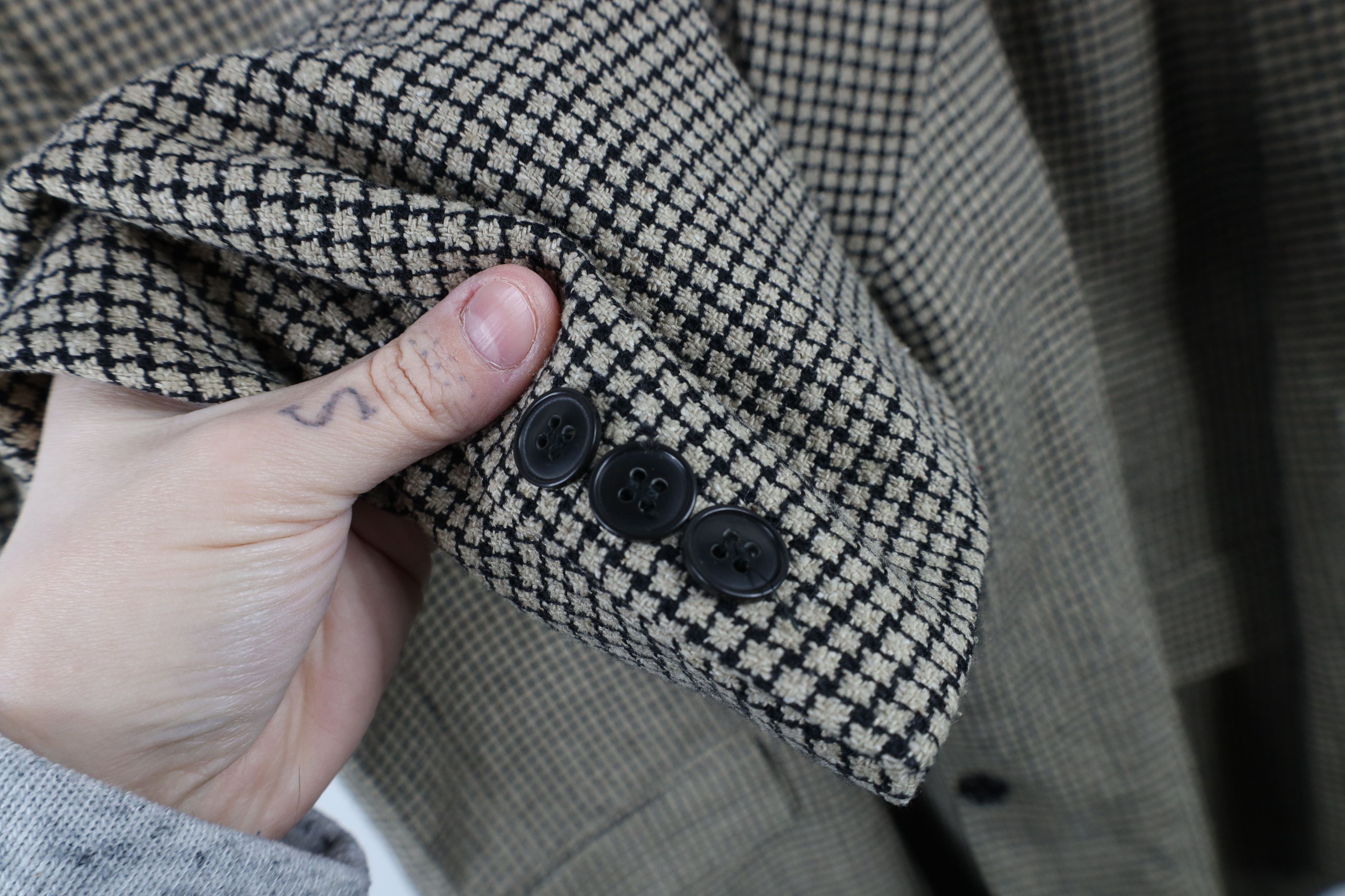 Vintage Vintage 90s Streetwear Houndstooth 3 Button Blazer Jacket Size US XL / EU 56 / 4 - 5 Thumbnail