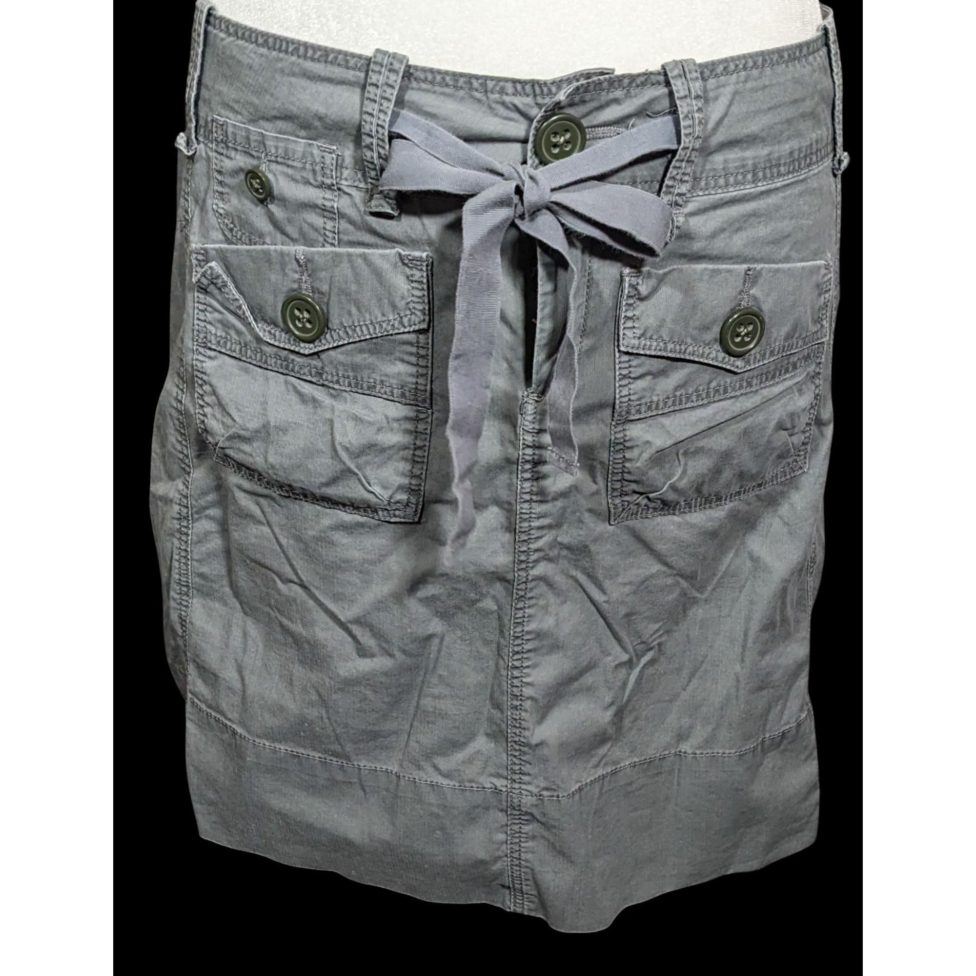 Other G-1 Grey Utility Skirt With Pockets And Drawstring Size 26" / US 2 / IT 38 - 1 Thumbnail