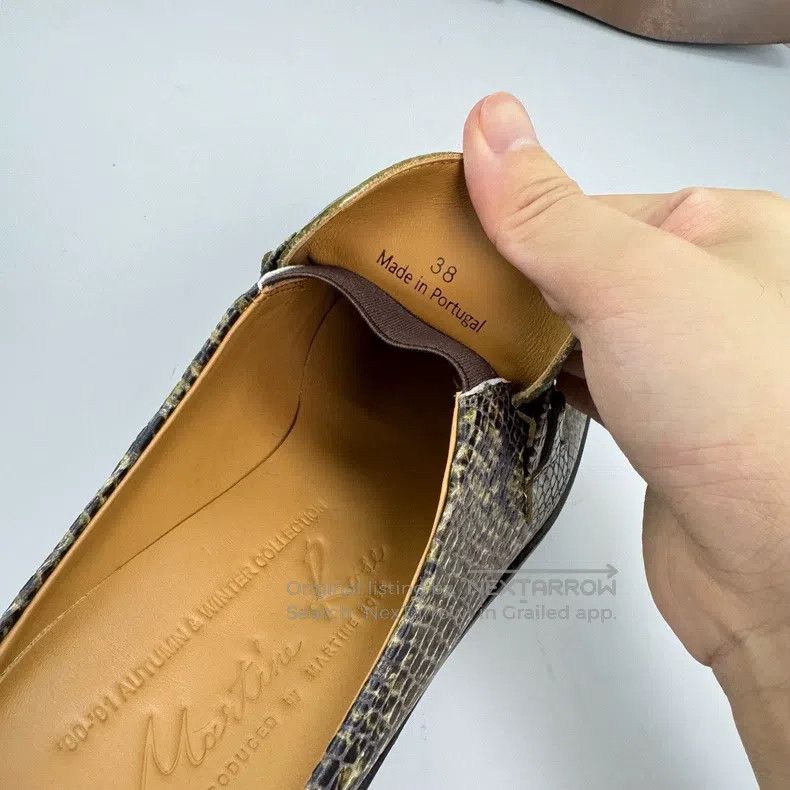 Martine Rose Martine Rose Snake-patterned chain square-toed loafers Size US 5.5 / EU 38 - 7 Thumbnail