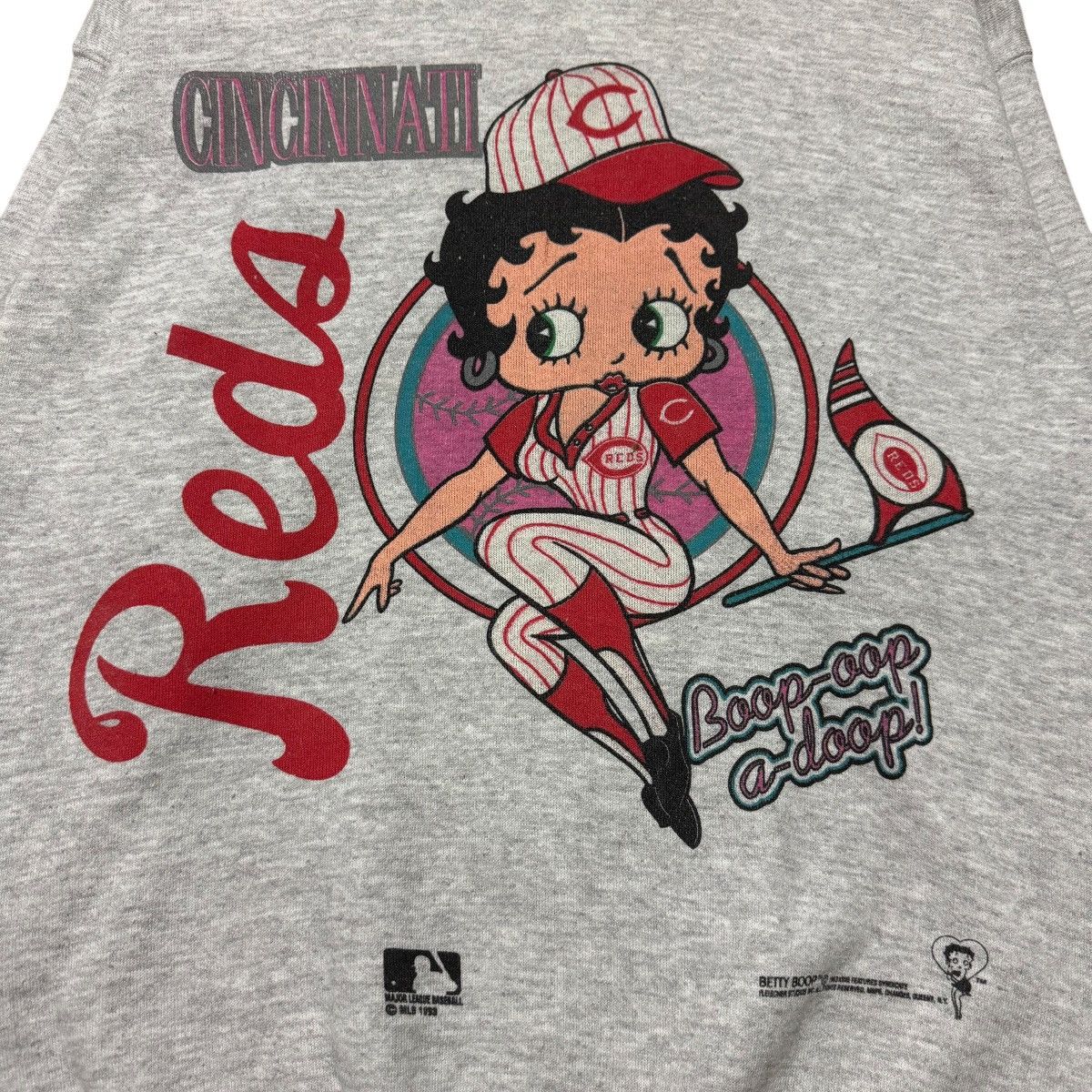 MLB × Tultex Vintage Beety Boop Red Cincinati Baseball Team Mlb Size US M / EU 48-50 / 2 - 6 Thumbnail