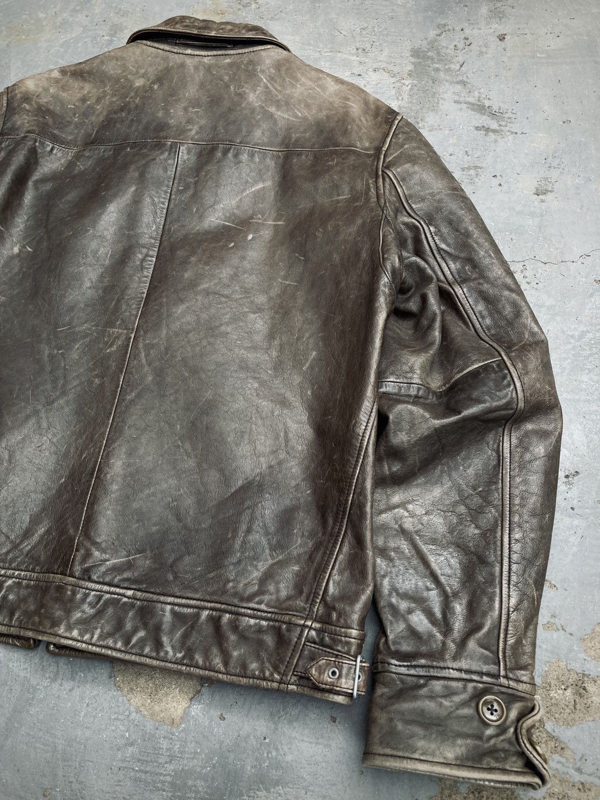 Banana Republic Vintage Banana Republic Leather Flight Jacket Size US S / EU 44-46 / 1 - 12 Thumbnail