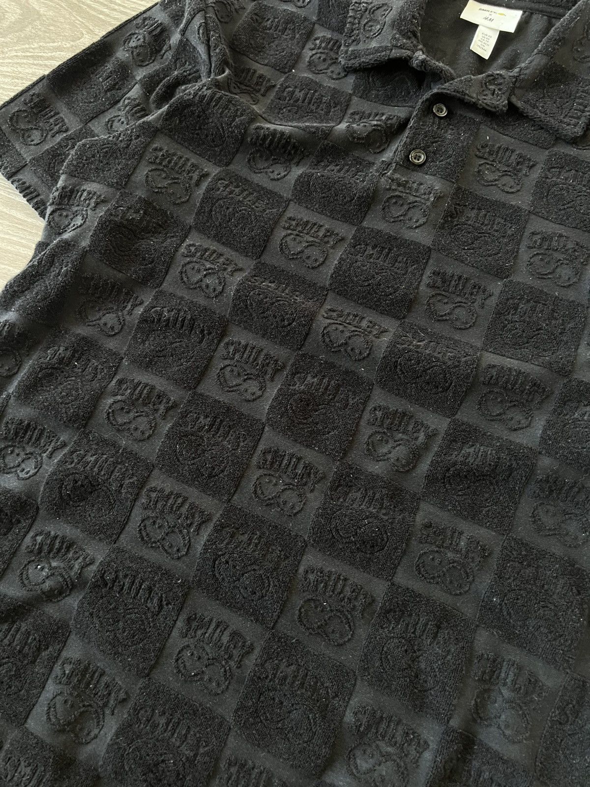 H&M × Other H&M x Smile Mens Textured Polo Shirt Tee‼️ Size US S / EU 44-46 / 1 - 13 Thumbnail