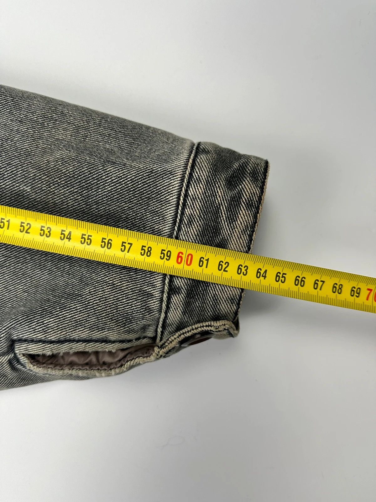 Armani Armani Jeans 90’s Heavy Grey Faded Denim Jacket Coat Size US L / EU 52-54 / 3 - 18 Thumbnail