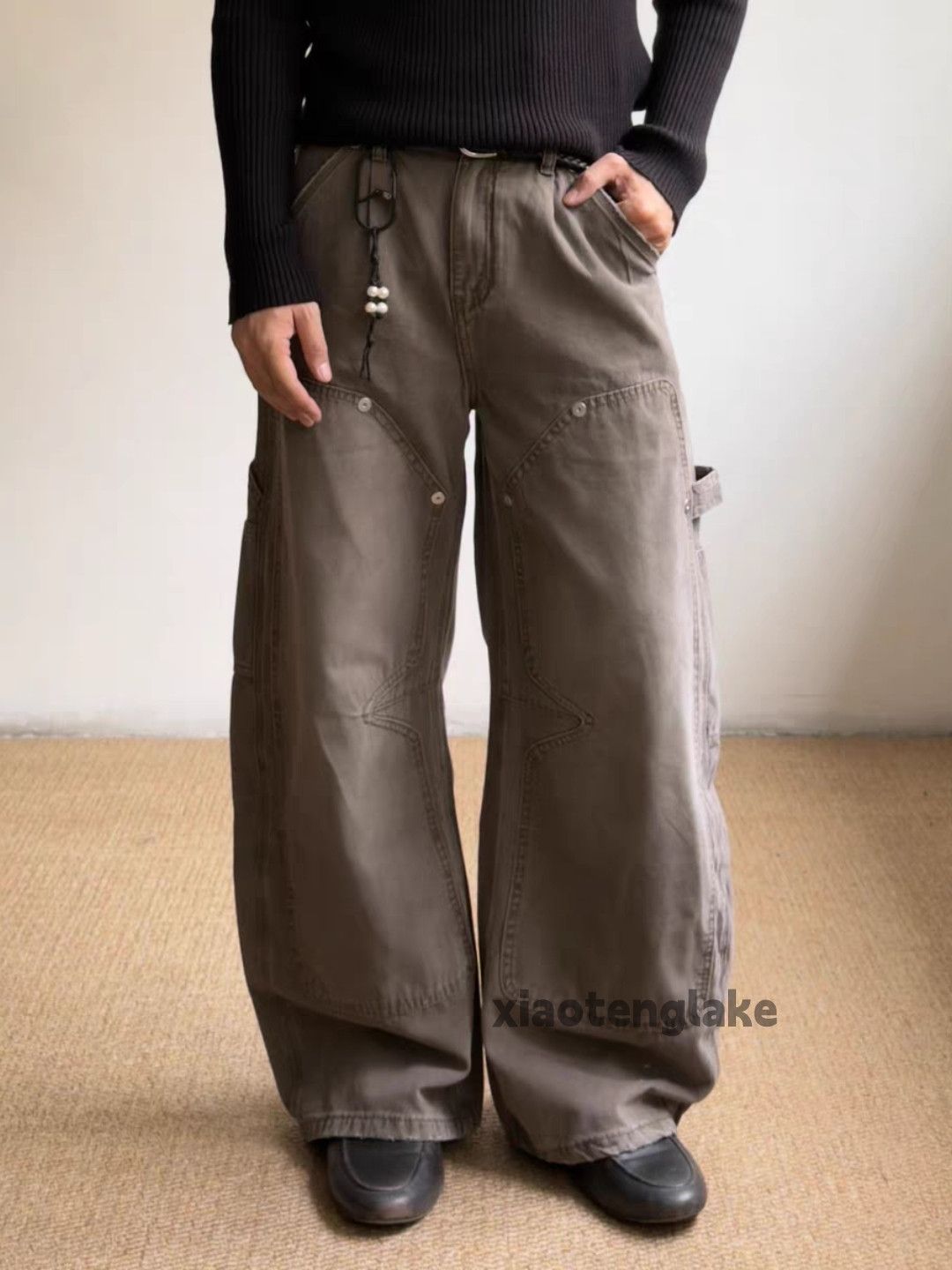 Vintage ltx vintage loose baggy skate hiphop Carpenter cargo pants Size US 33 - 3 Thumbnail