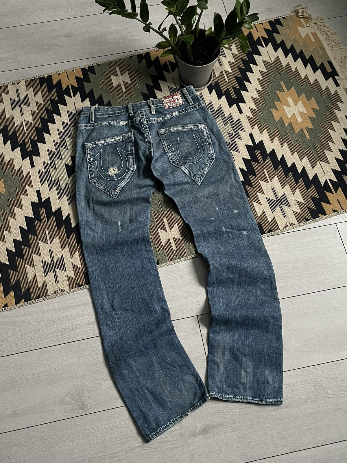 True Religion Vintage Y2K True Religion Distressed Denim Jeans Size US 29 - 3 Thumbnail
