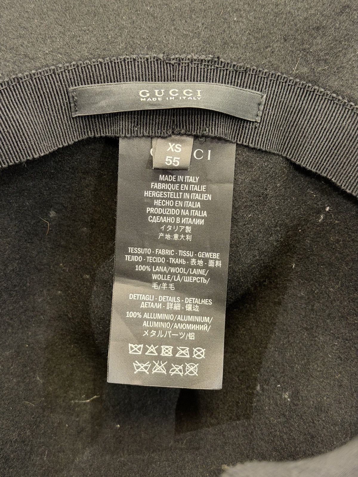 Gucci Gucci Studded Wool-Felt Wide Brim Hat- Black Size ONE SIZE - 5 Thumbnail