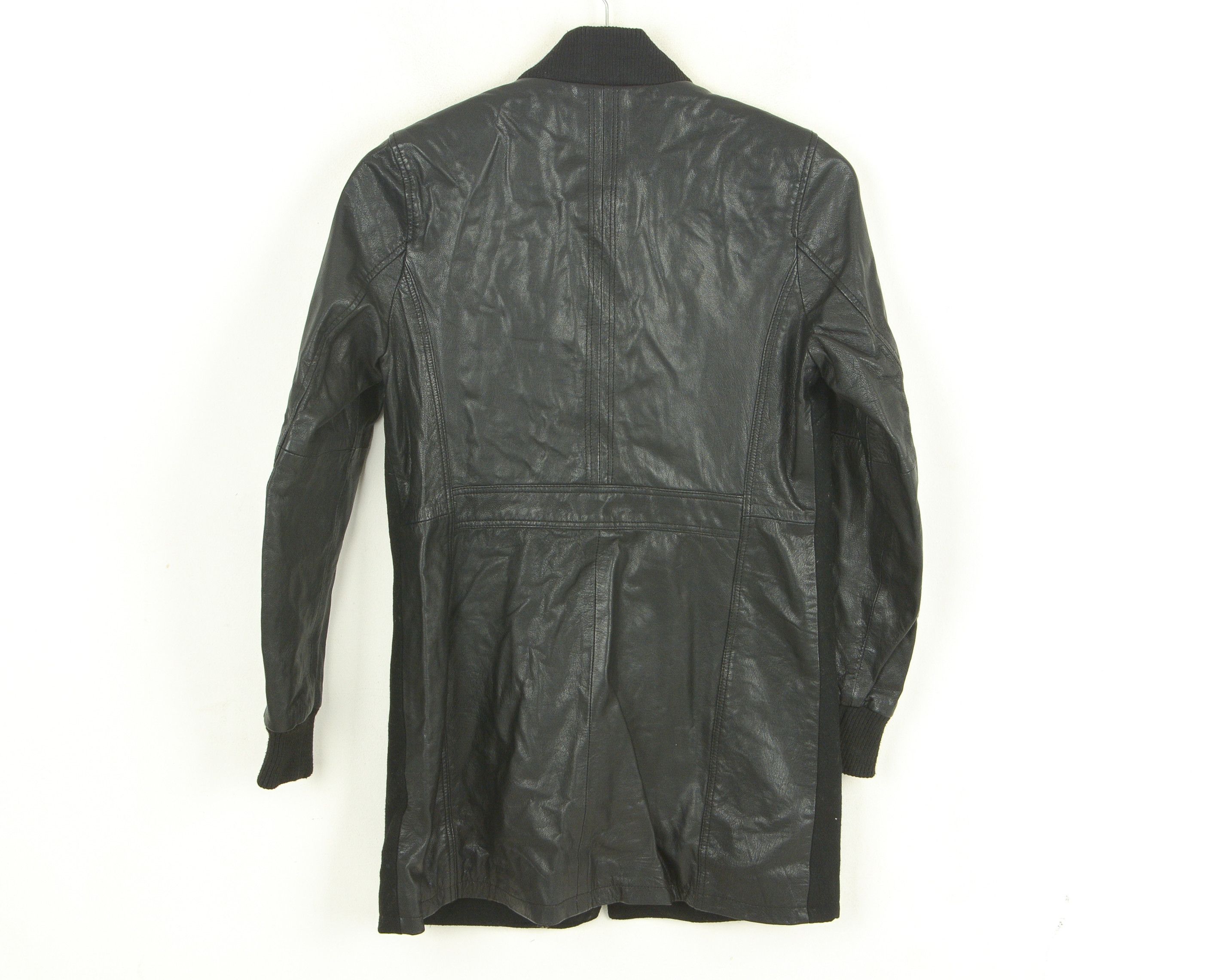 GOOSECRAFT Bomber Women M Varsity Leather Jacket Coat Letterman Size M / US 6-8 / IT 42-44 - 3 Thumbnail
