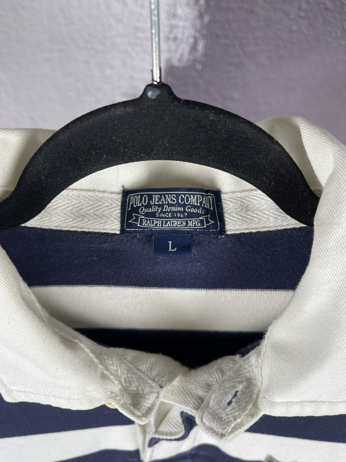 Polo Ralph Lauren Polo Jeans Company Ralph Lauren vintage striped rugby polo Size US L / EU 52-54 / 3 - 11 Thumbnail