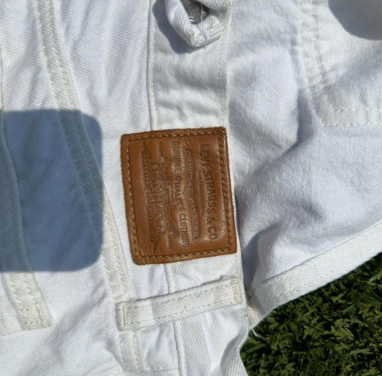 Levi's Vintage Clothing Up-cycled Premium Levi’s Overall (White) - [Size: 30/32] Size US 28 / EU 44 - 2 Thumbnail