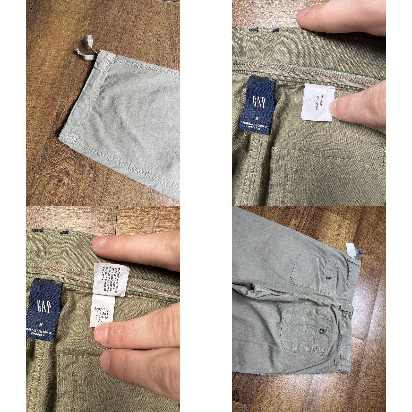 Gap NWT Gap Vintage Y2K Green Military Paratrooper Baggy Pants Mens Size 32 Size US 32 / EU 48 - 8 Thumbnail