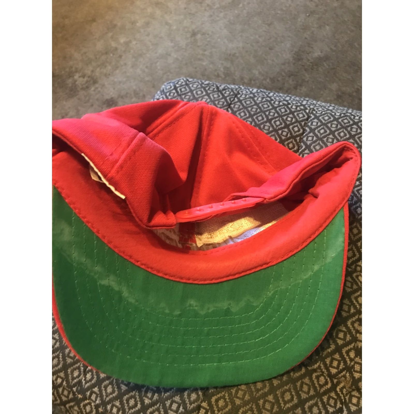 Vintage VINTAGE San Francisco 49ers Script Red Snap Back McDonalds House Men's One Size Red 49ers NFL Team Adjustable Cotton Hat Size ONE SIZE - 2 Thumbnail