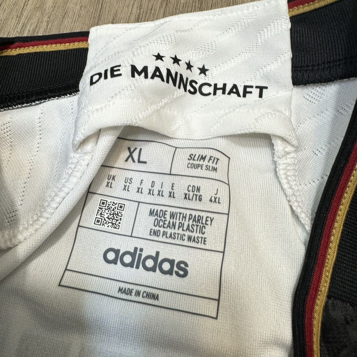 Adidas Germany WC2022 player issue home shirt #23 Schlotterbeck Size US XL / EU 56 / 4 - 7 Thumbnail