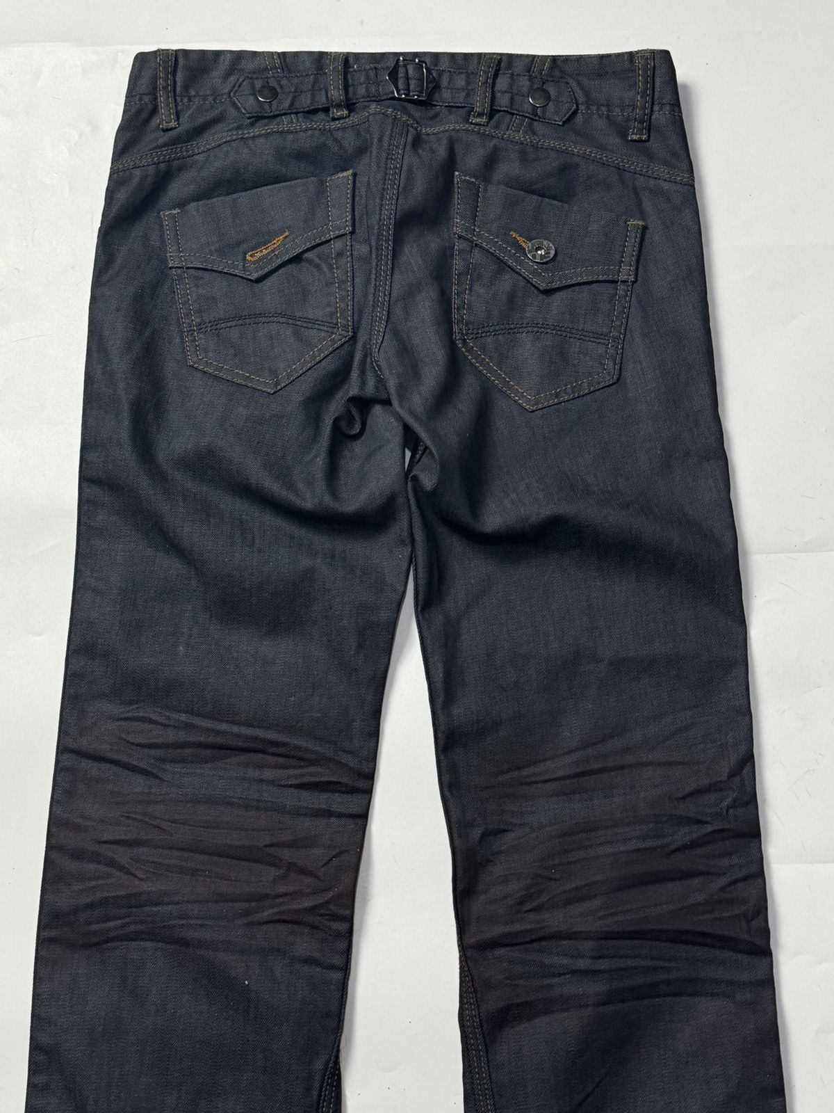 If Six Was Nine × Japanese Brand × Le Grande Bleu (L.G.B.) Flare Denim Pants Buckle Back J&M Size US 29 - 4 Thumbnail