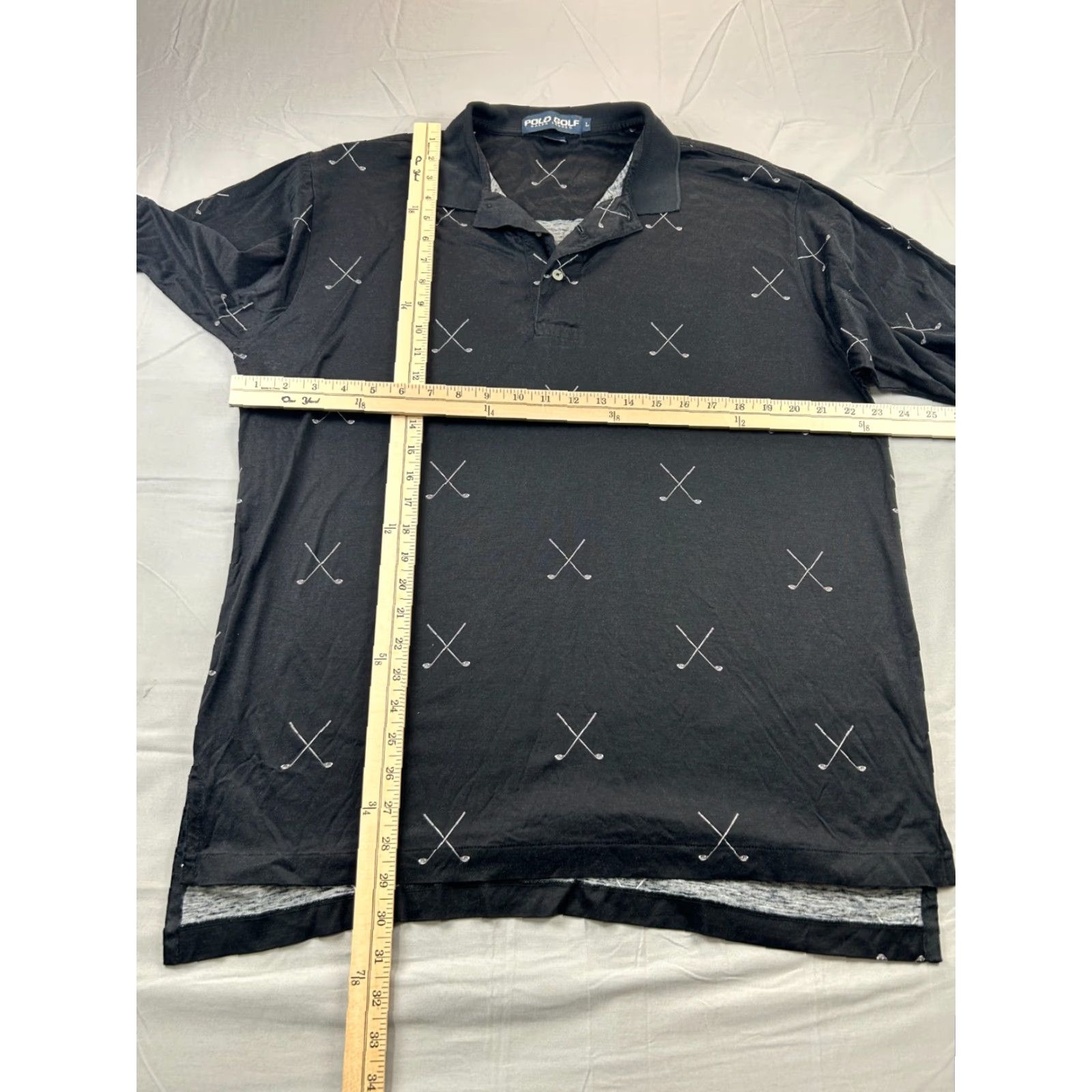 Ralph Lauren Polo Golf Ralph Lauren Polo Shirt Mens Large Black Short Sleeve Golf Shirt with Logo Size US L / EU 52-54 / 3 - 3 Thumbnail
