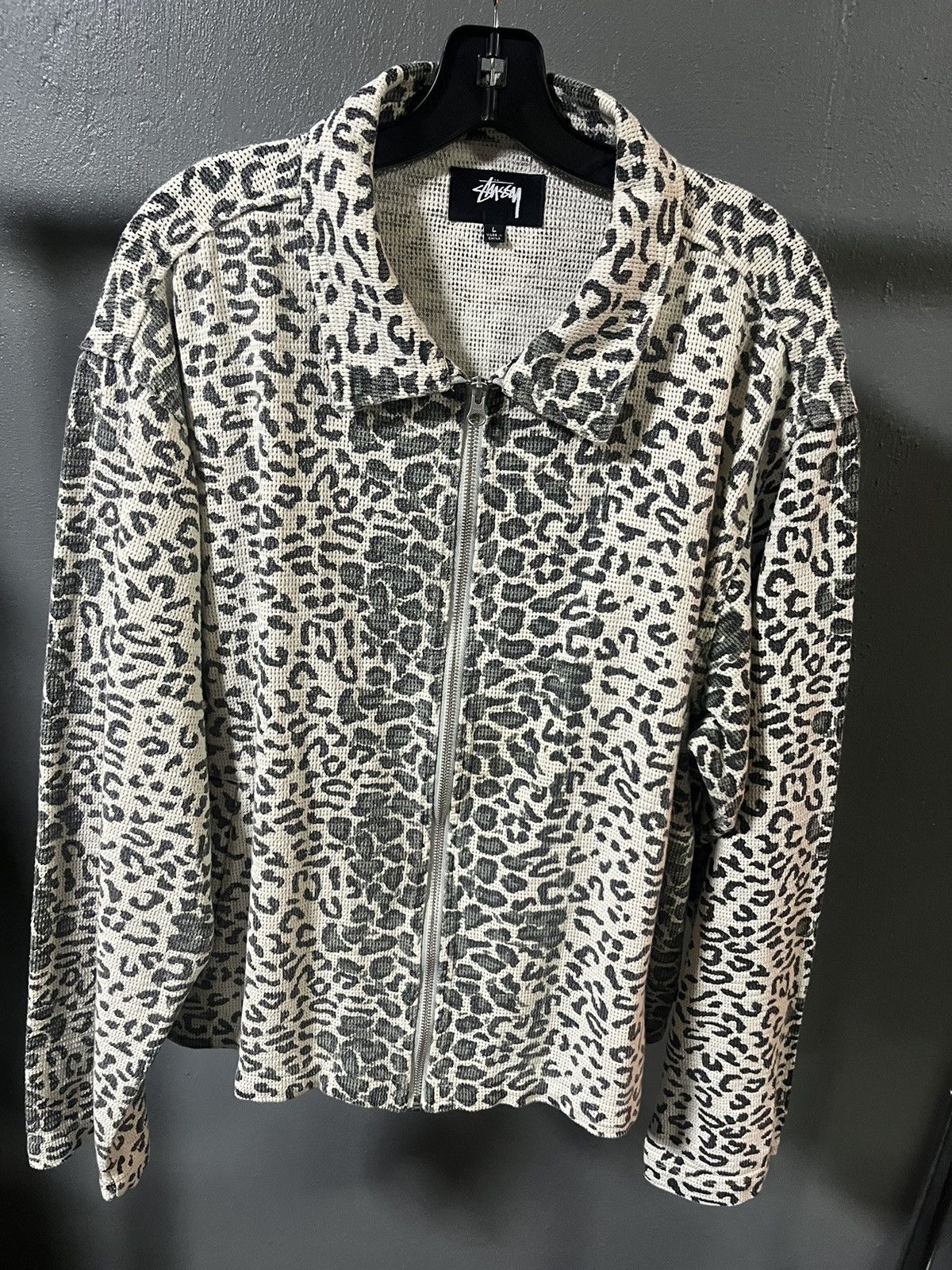 Stussy Stussy Leopard Mesh Zip Jacket | Grailed