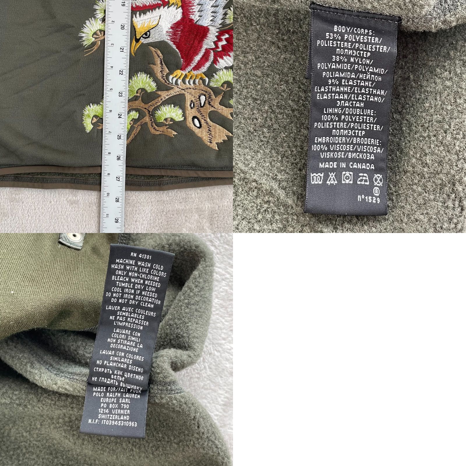 RLX Ralph Lauren VINTAGE RLX Ralph Lauren Performance Hoodie Men M Embroidered Eagle Green Size US M / EU 48-50 / 2 - 8 Thumbnail
