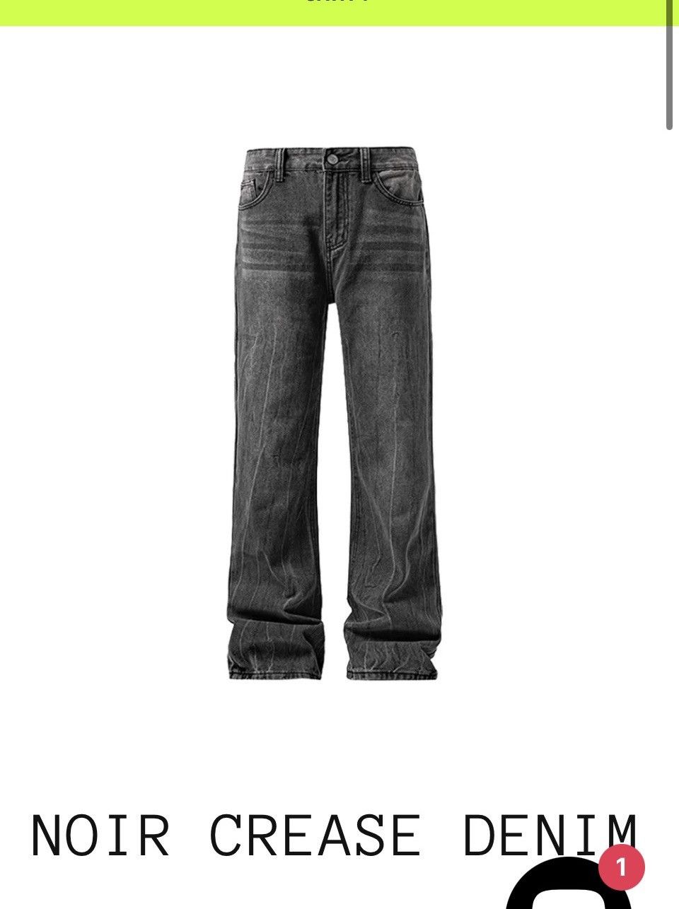 Other Noir Crease Denim Jeans Size US 32 / EU 48 - 1 Thumbnail