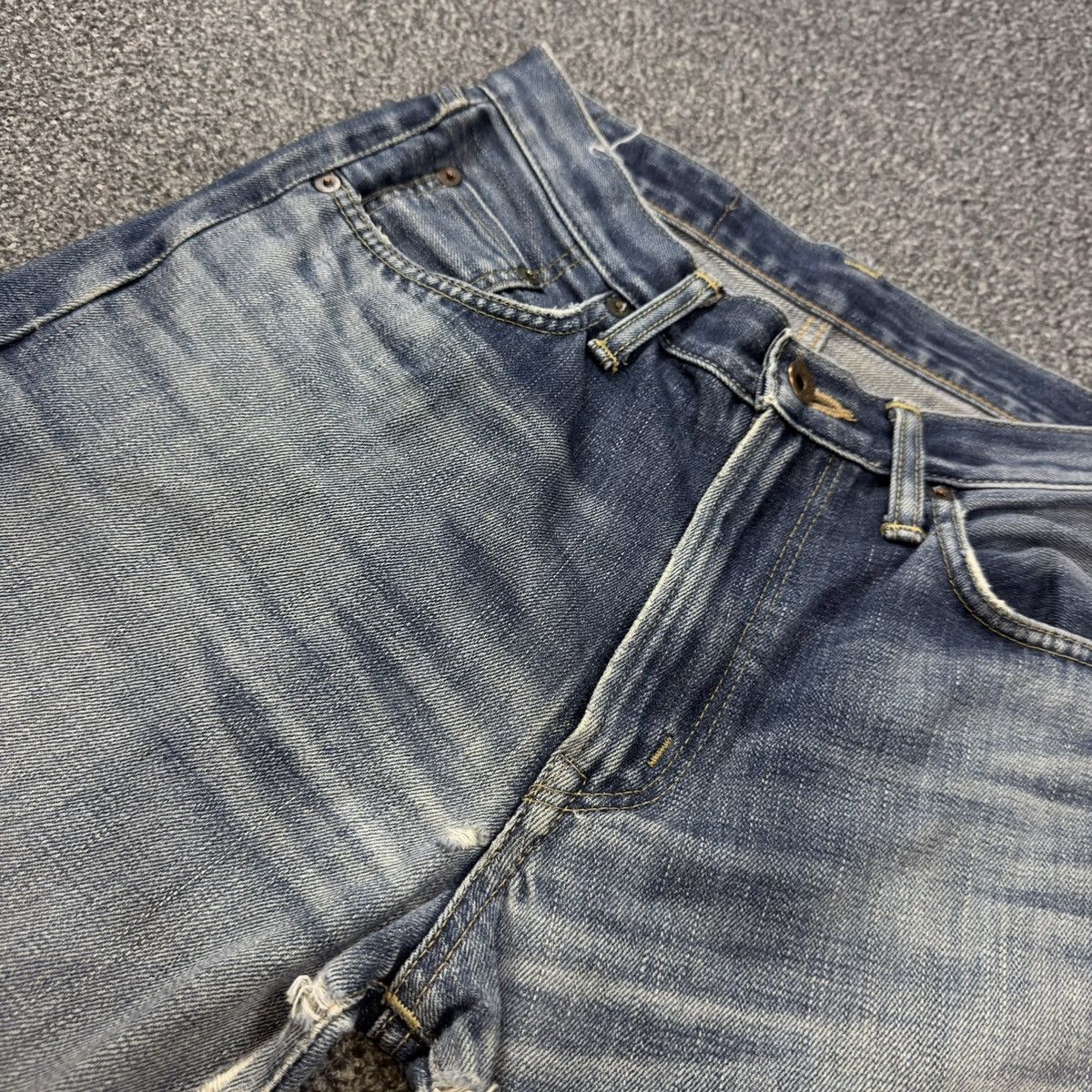 Kapital 🇯🇵 Vintage 90s Selvedge Edwin 505xx Distressed Denim Size US 28 / EU 44 - 13 Thumbnail