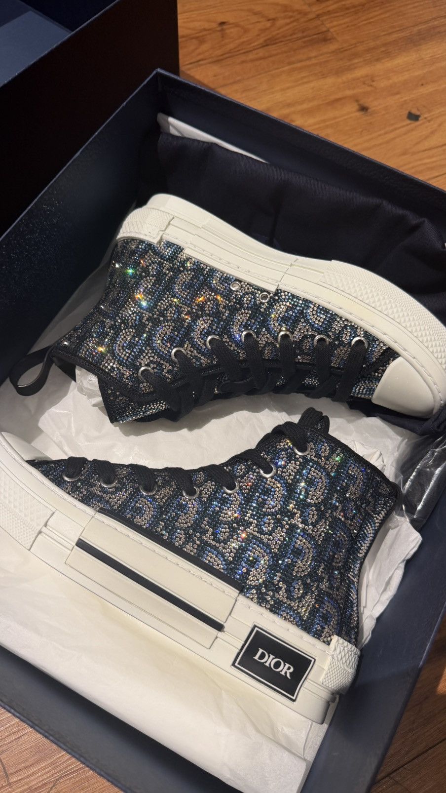 Dior Dior B23 High 'Dior Oblique Strass Size US 6.5 / IT 36.5 - 2 Thumbnail