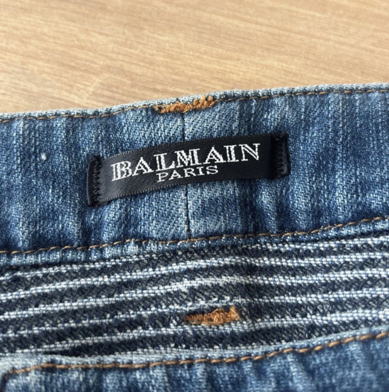 Balmain Balmain Paris Ribbed Biker Jeans Size 28" / US 6 / IT 42 - 2 Thumbnail